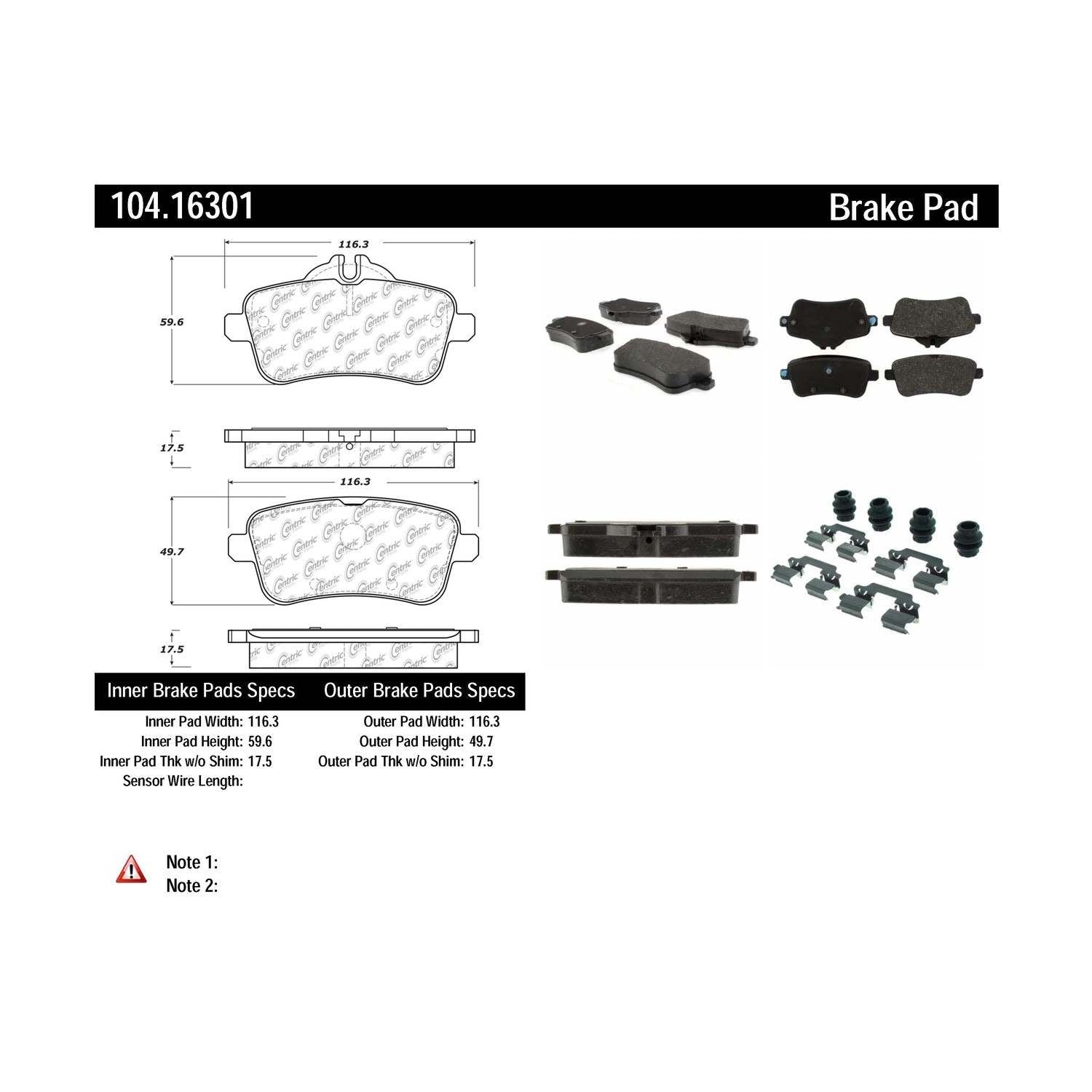 posi quiet semi-metallic brake pads with hardware  frsport 104.16301