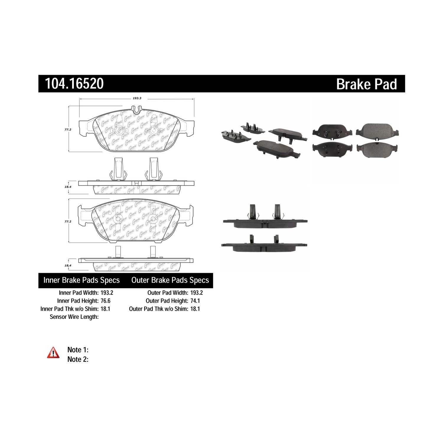 posi quiet semi-metallic brake pads  frsport 104.16520