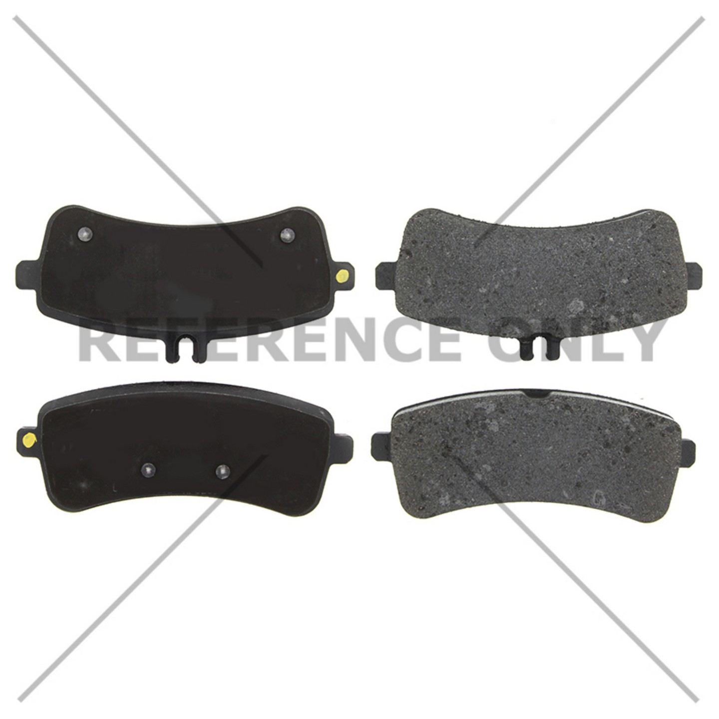 Posi Quiet Semi-Metallic Brake Pads with Hardware  top view frsport 104.16810