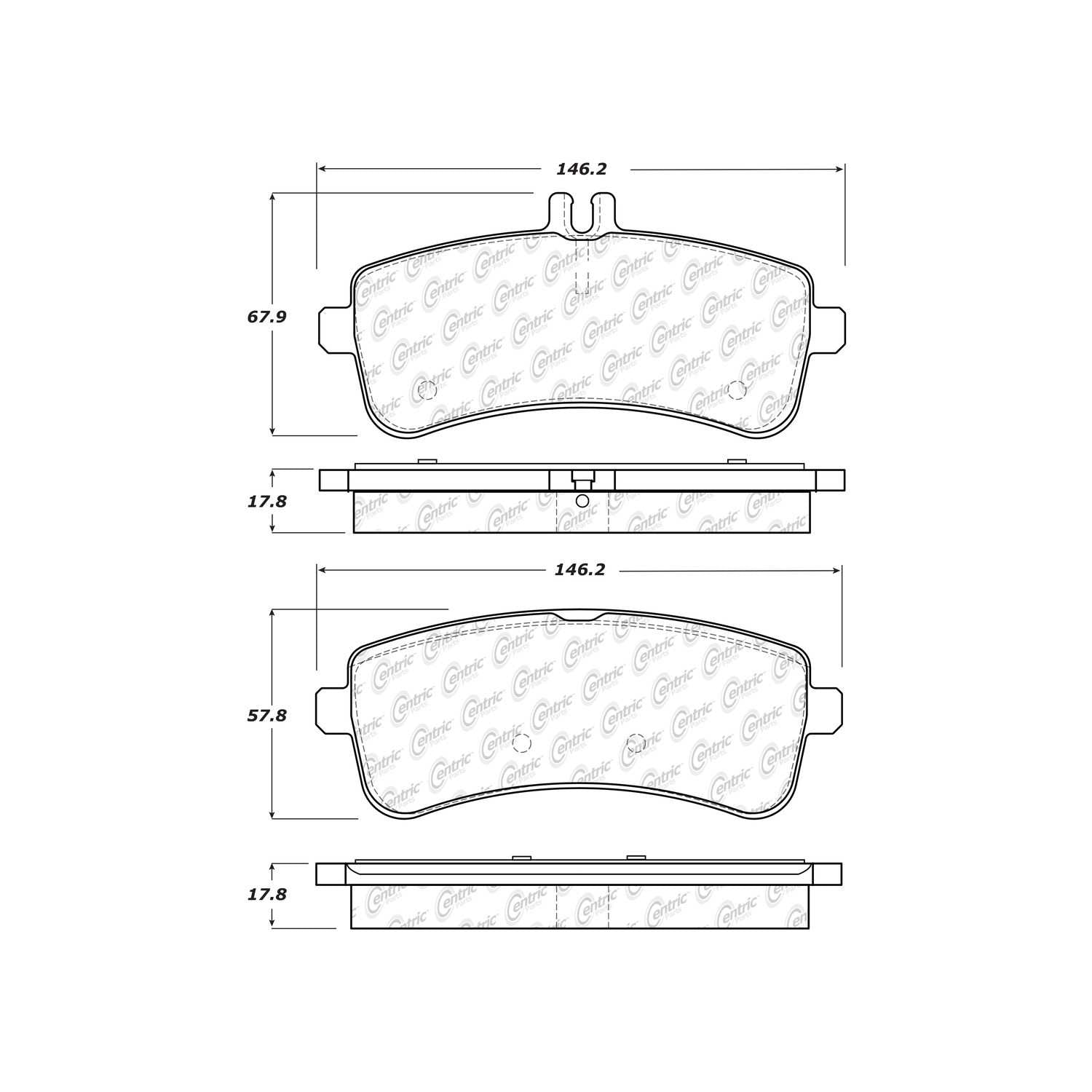 posi quiet semi-metallic brake pads with hardware  frsport 104.16811