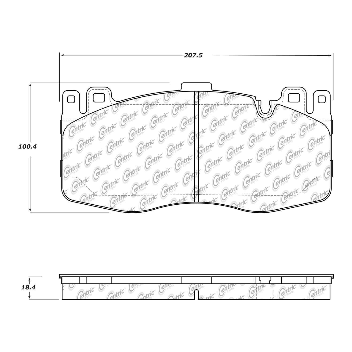 posi quiet semi-metallic brake pads with hardware  frsport 104.17380