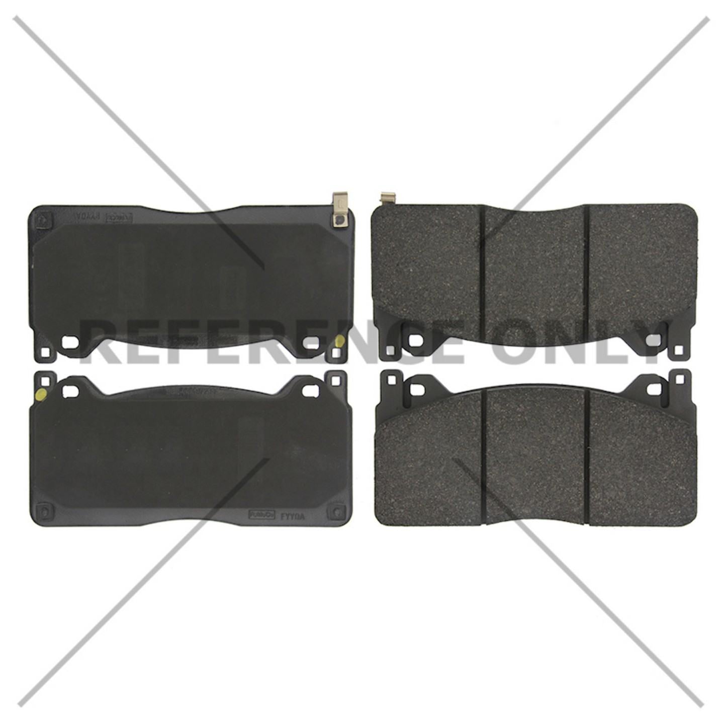 Posi Quiet Semi-Metallic Brake Pads  top view frsport 104.18530