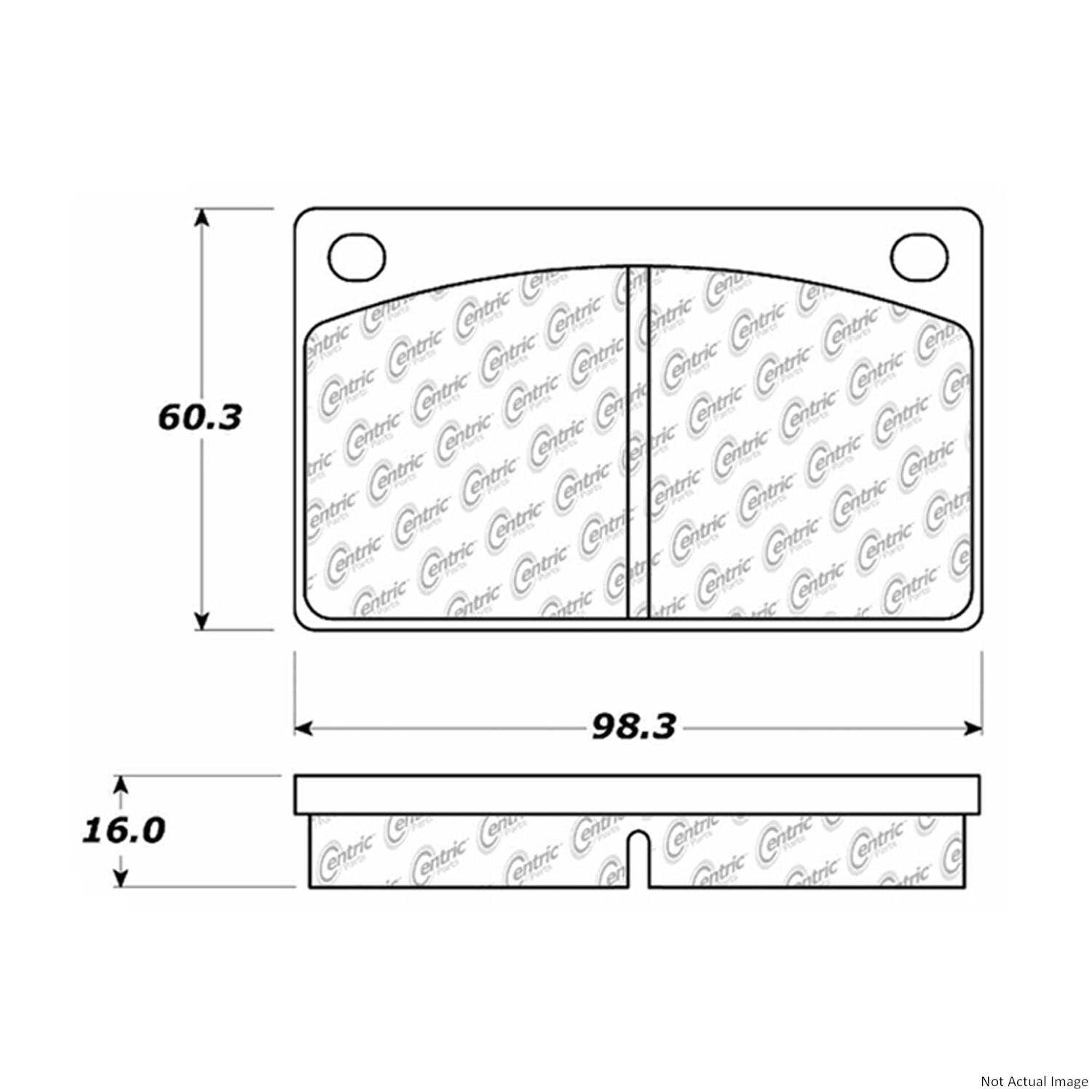 Posi Quiet Ceramic Brake Pads  top view frsport 105.00430