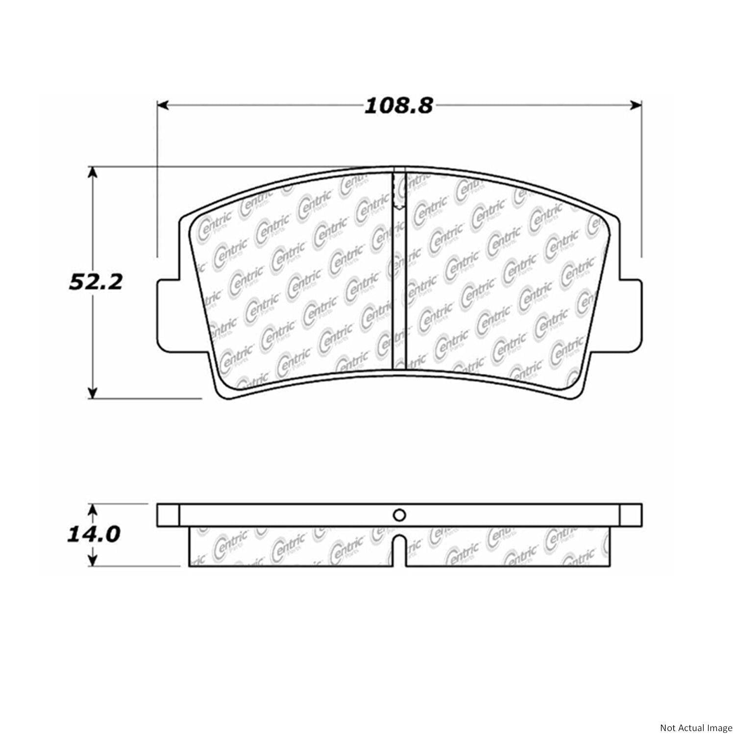 Posi Quiet Ceramic Brake Pads  top view frsport 105.00760