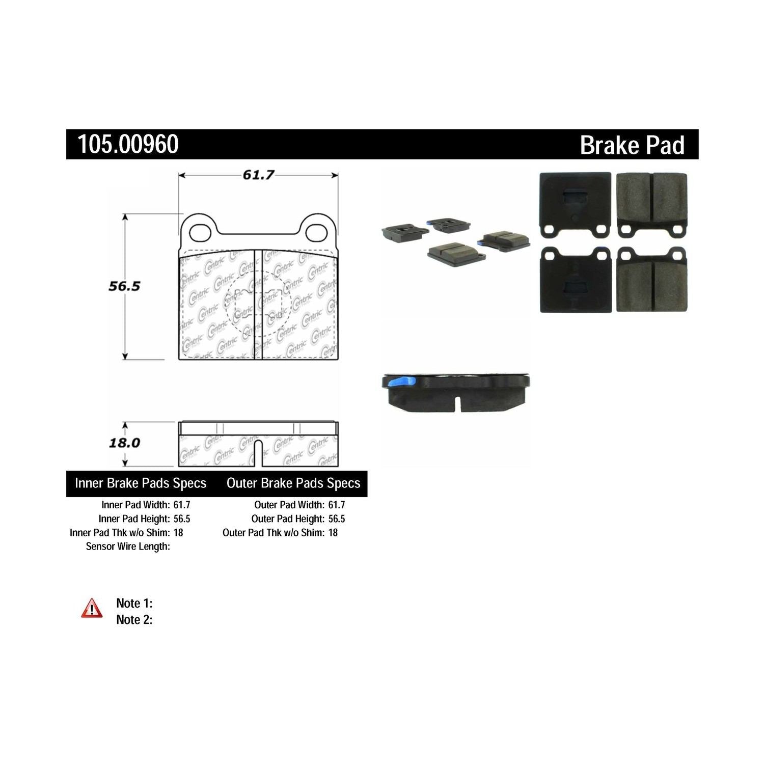 posi quiet ceramic brake pads  frsport 105.00960