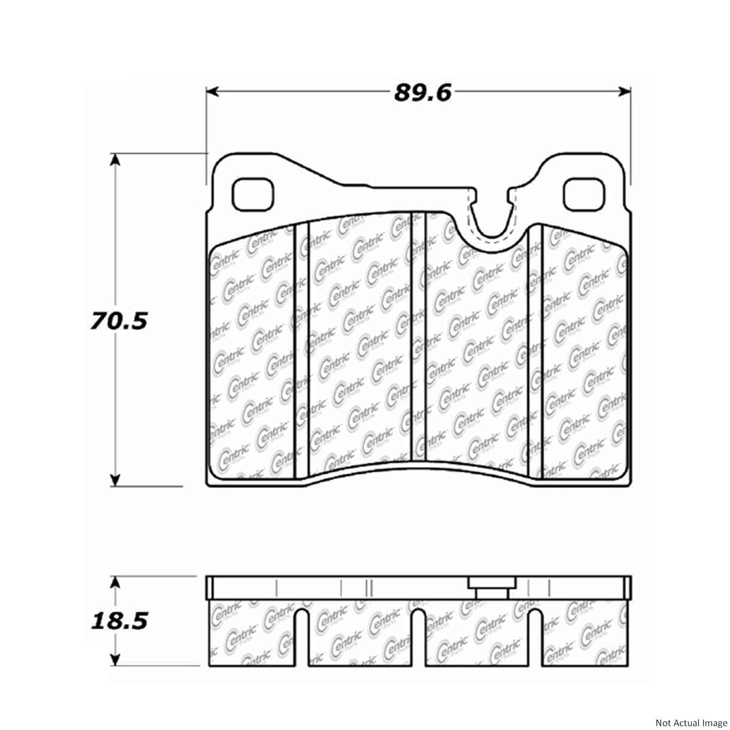 Posi Quiet Ceramic Brake Pads  top view frsport 105.01630