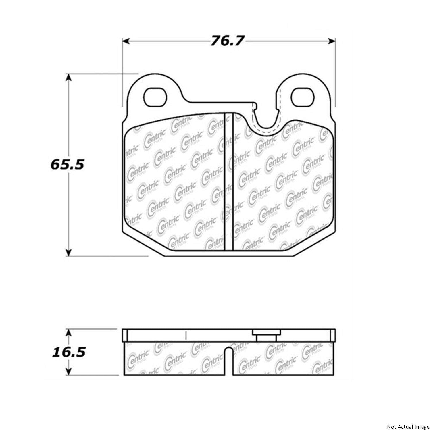 Posi Quiet Ceramic Brake Pads  top view frsport 105.01740