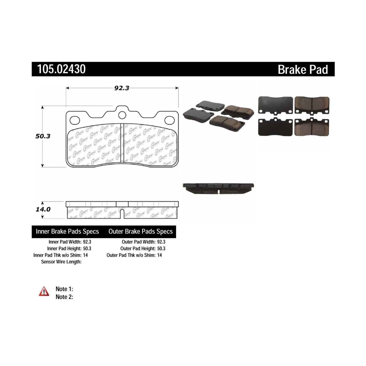 posi quiet ceramic brake pads  frsport 105.02430