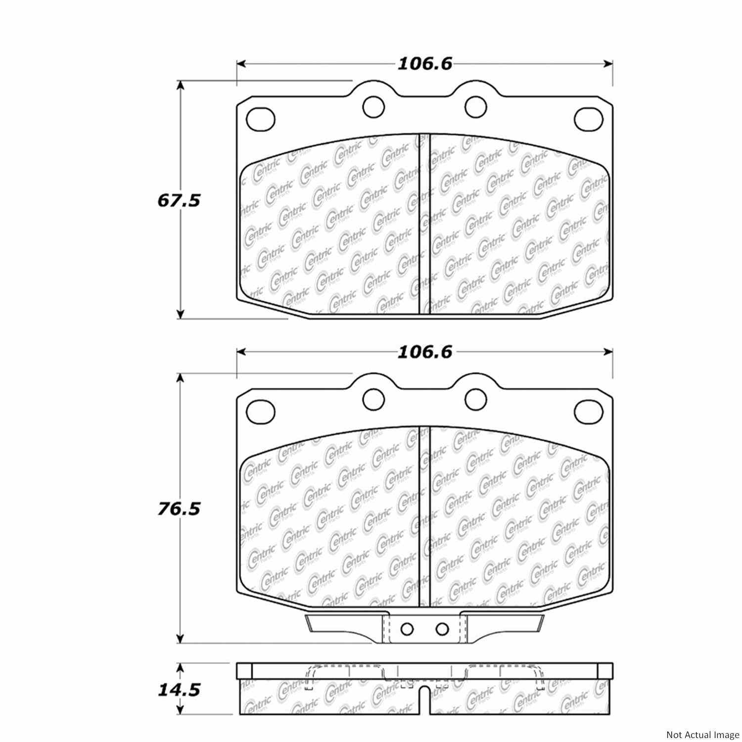 Posi Quiet Ceramic Brake Pads  top view frsport 105.03310