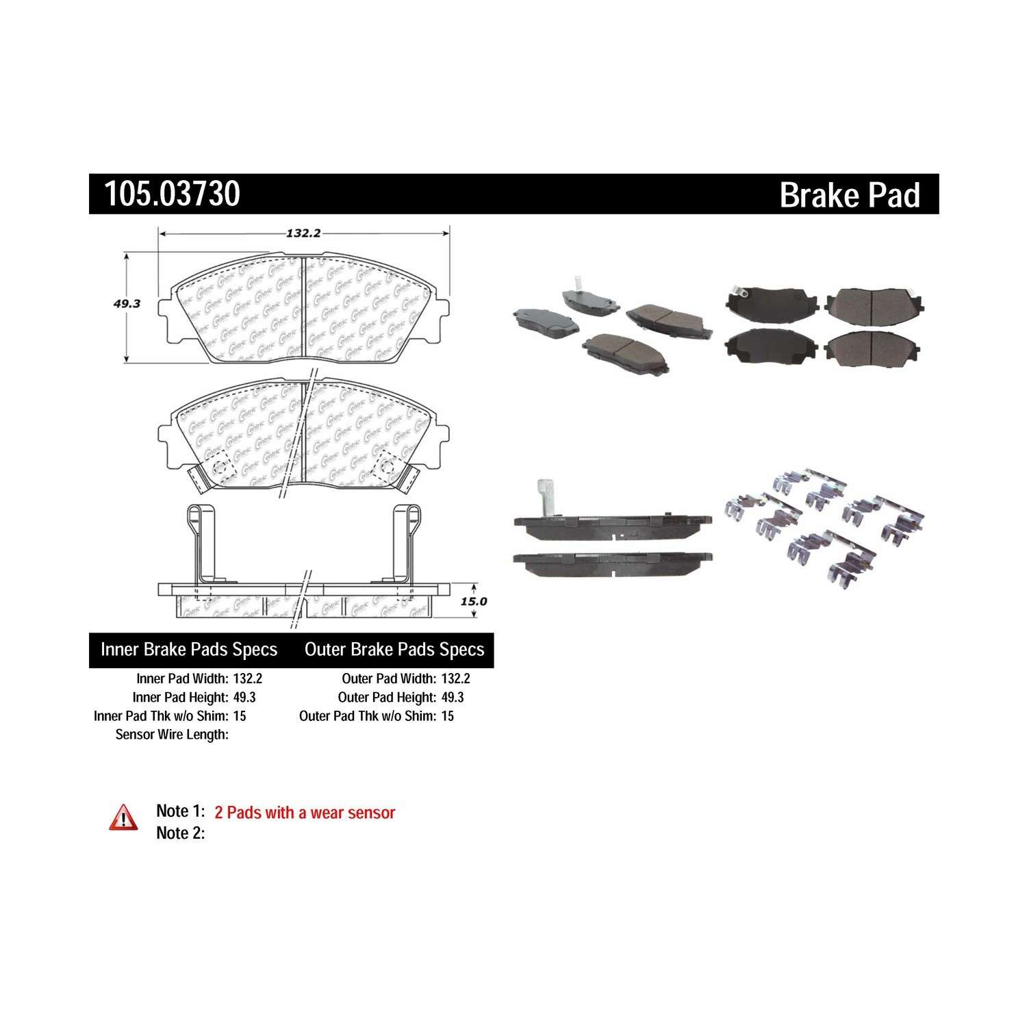 posi quiet ceramic brake pads with hardware  frsport 105.03730