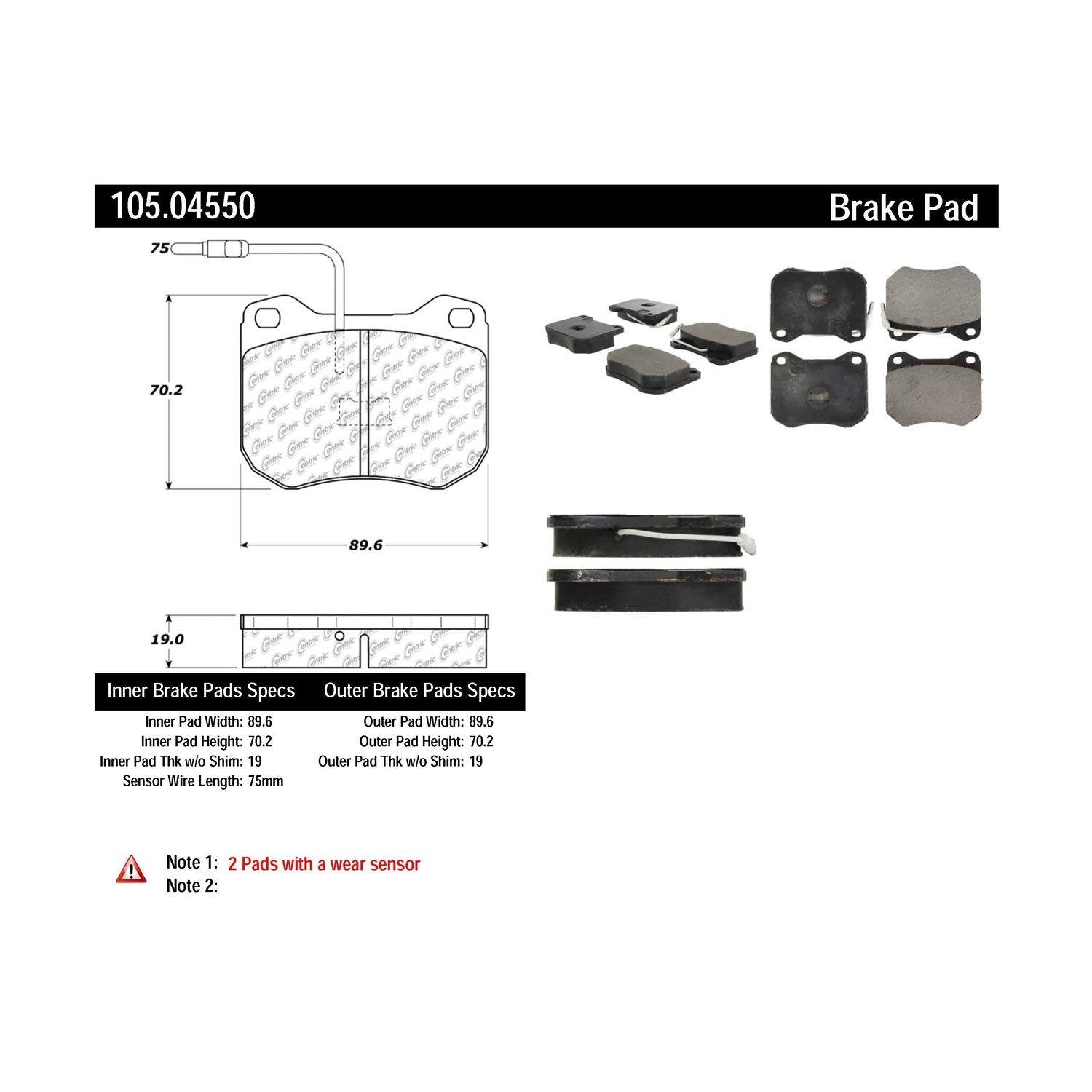 posi quiet ceramic brake pads  frsport 105.04550