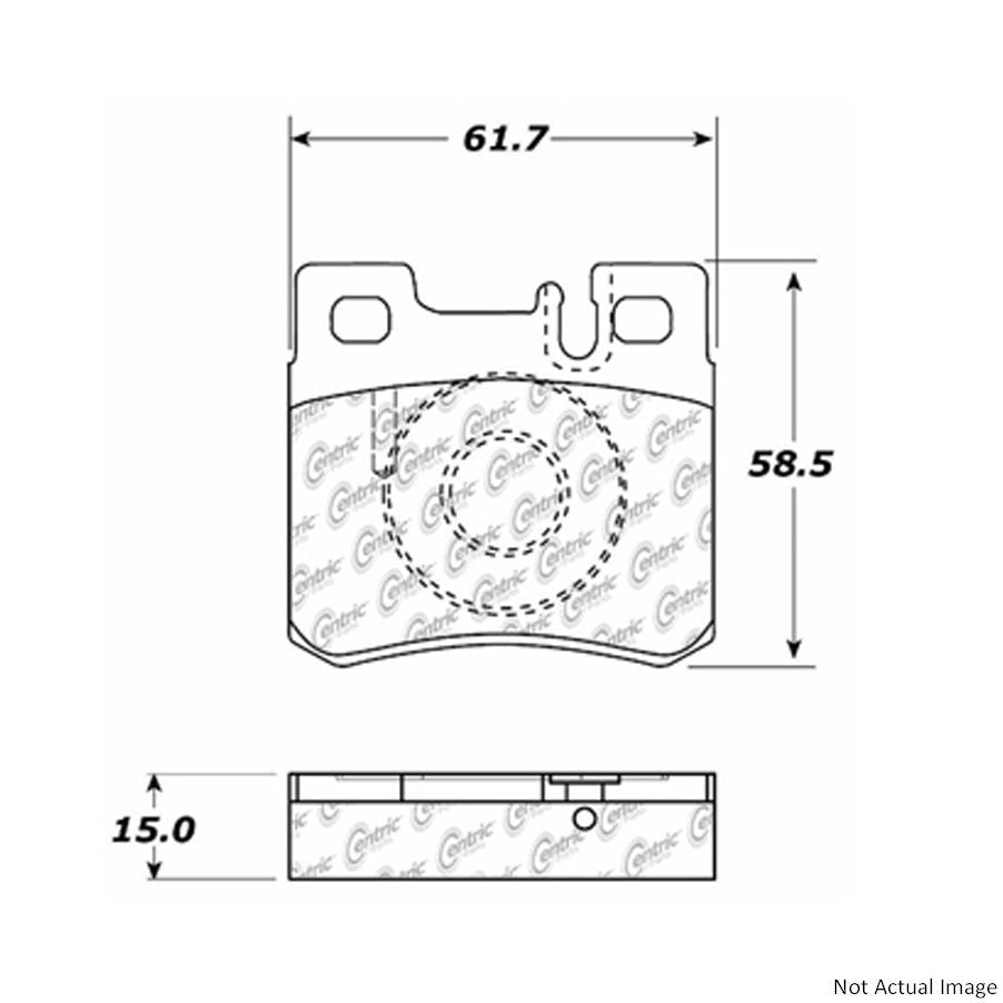 Posi Quiet Ceramic Brake Pads  top view frsport 105.04950