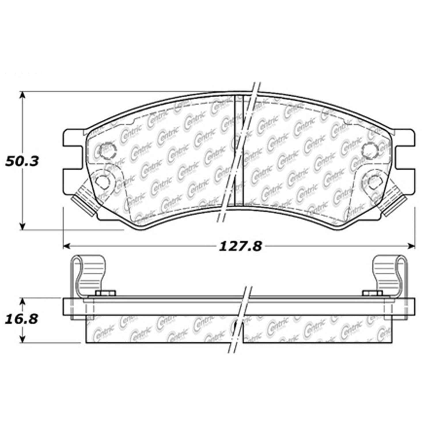 posi quiet ceramic brake pads with hardware  frsport 105.05070