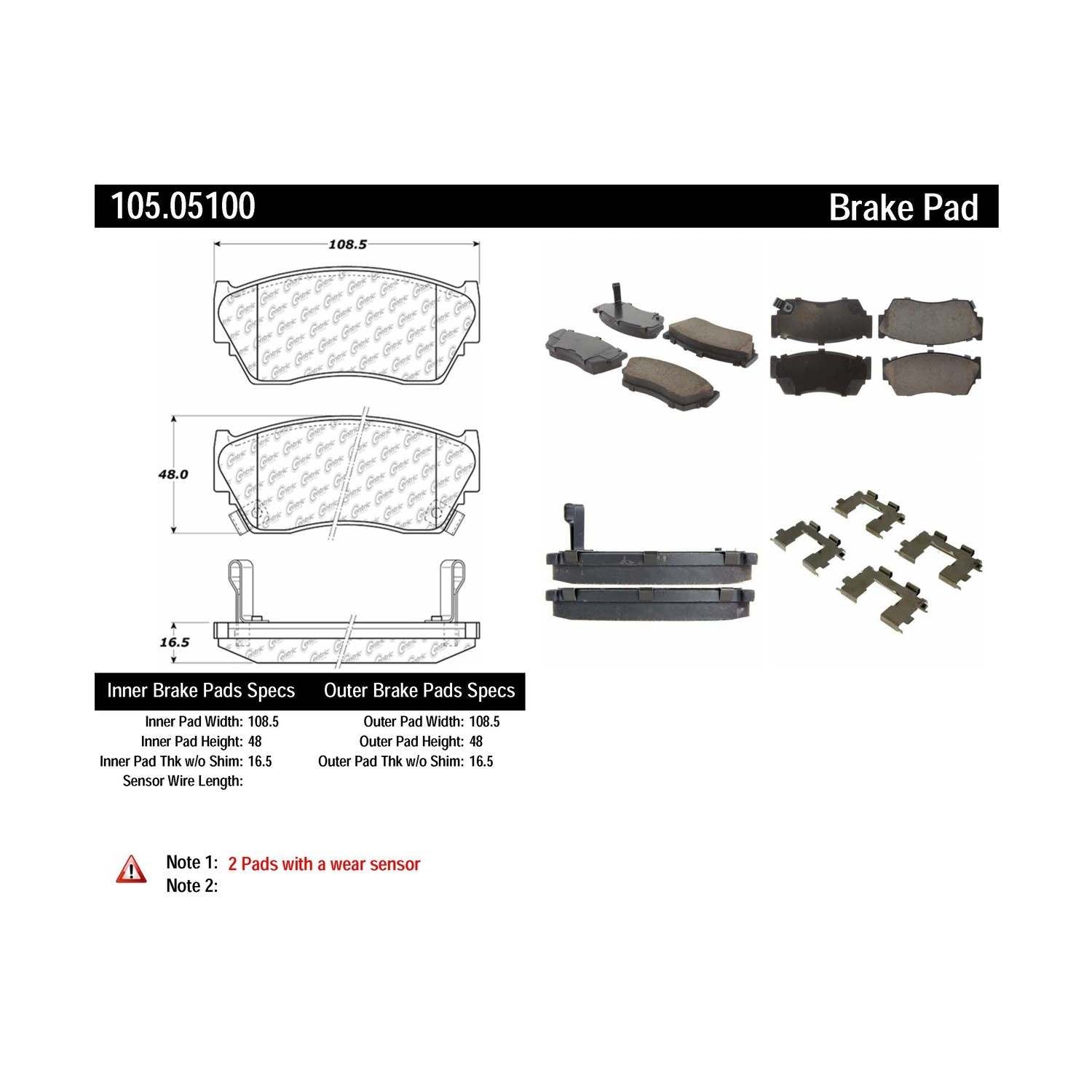 posi quiet ceramic brake pads with hardware  frsport 105.05100