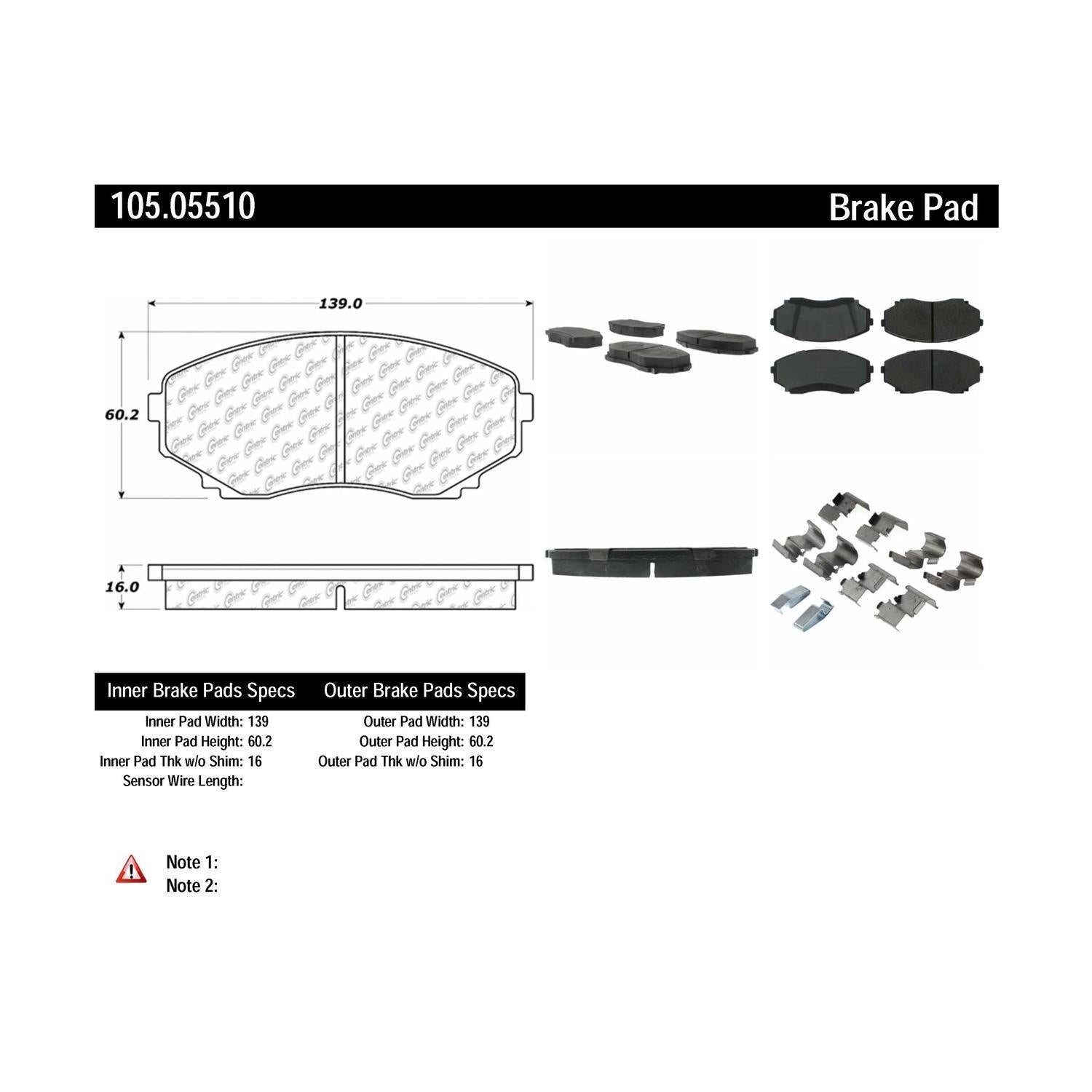 posi quiet ceramic brake pads with hardware  frsport 105.05510