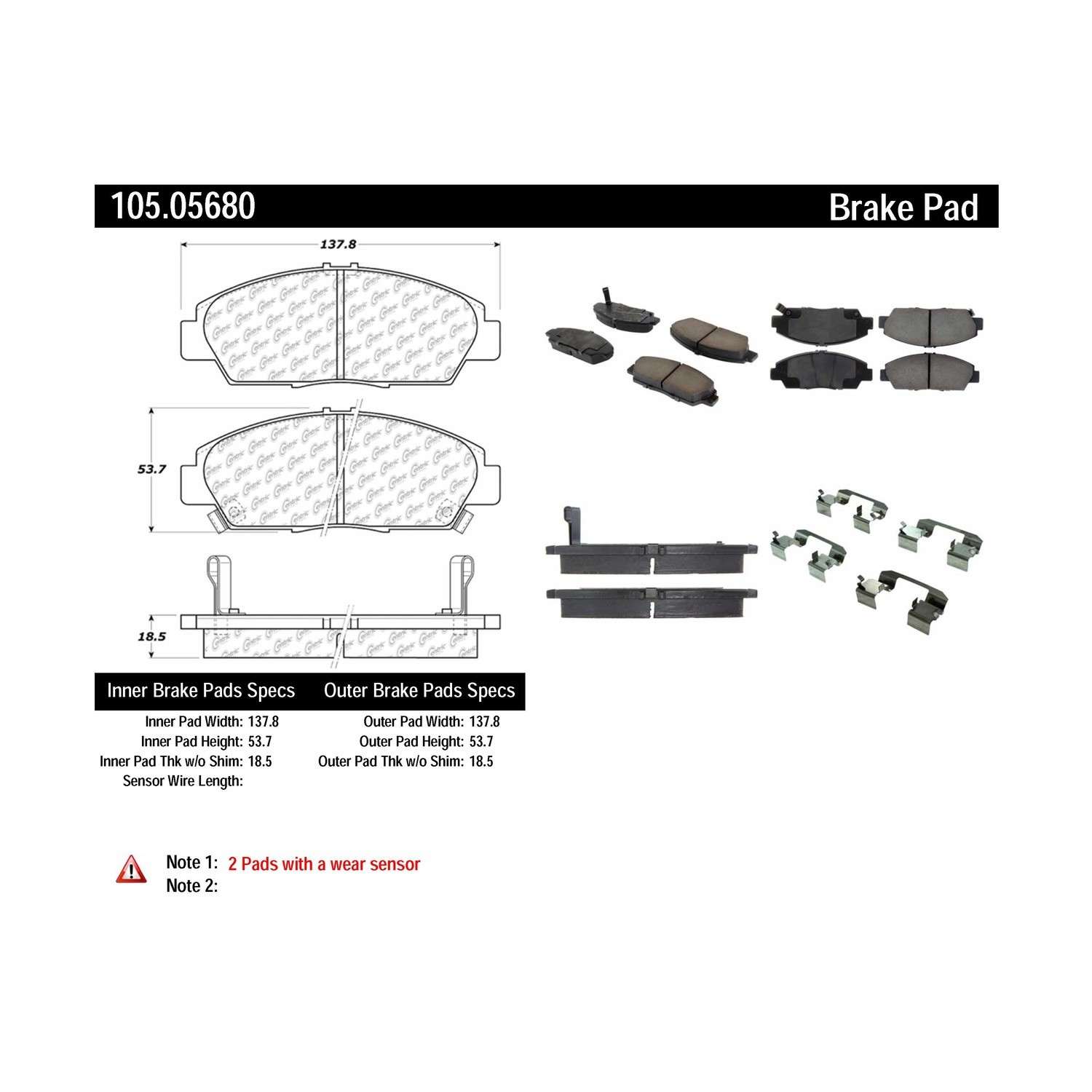 posi quiet ceramic brake pads with hardware  frsport 105.05680