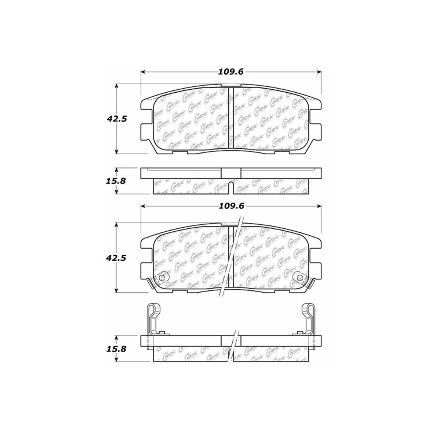 posi quiet ceramic brake pads with hardware  frsport 105.05800