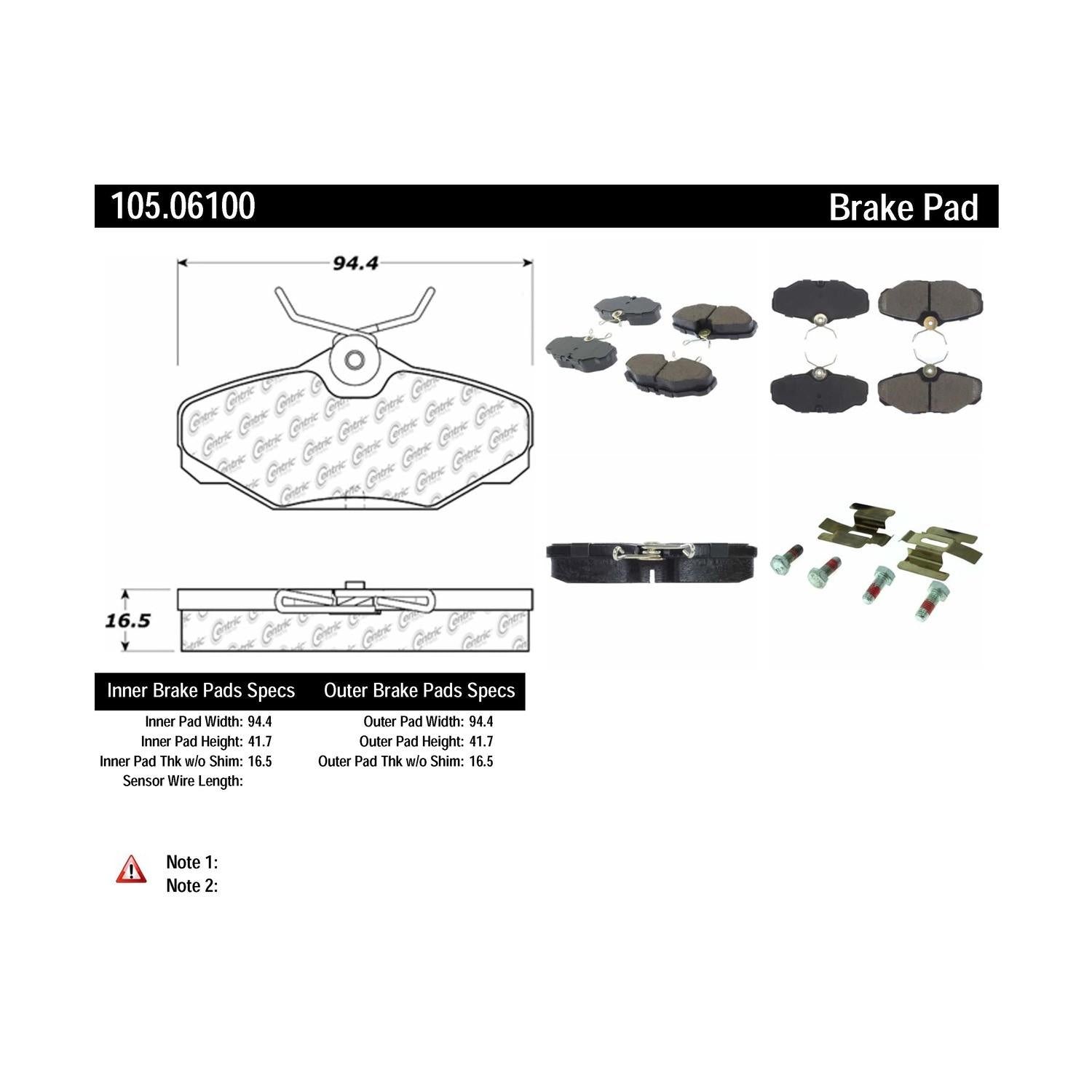 posi quiet ceramic brake pads with hardware  frsport 105.06100