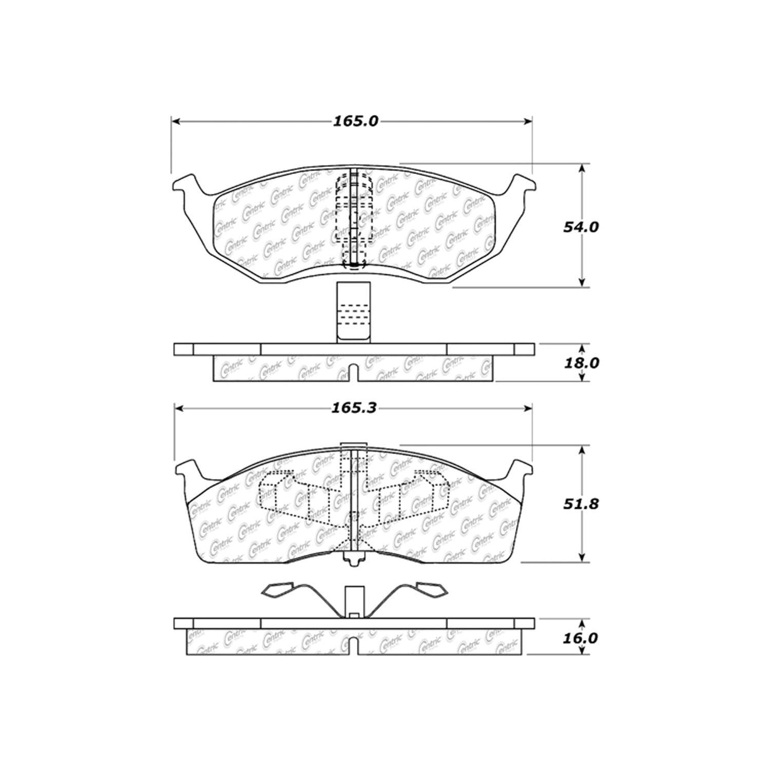 posi quiet ceramic brake pads with hardware  frsport 105.06420