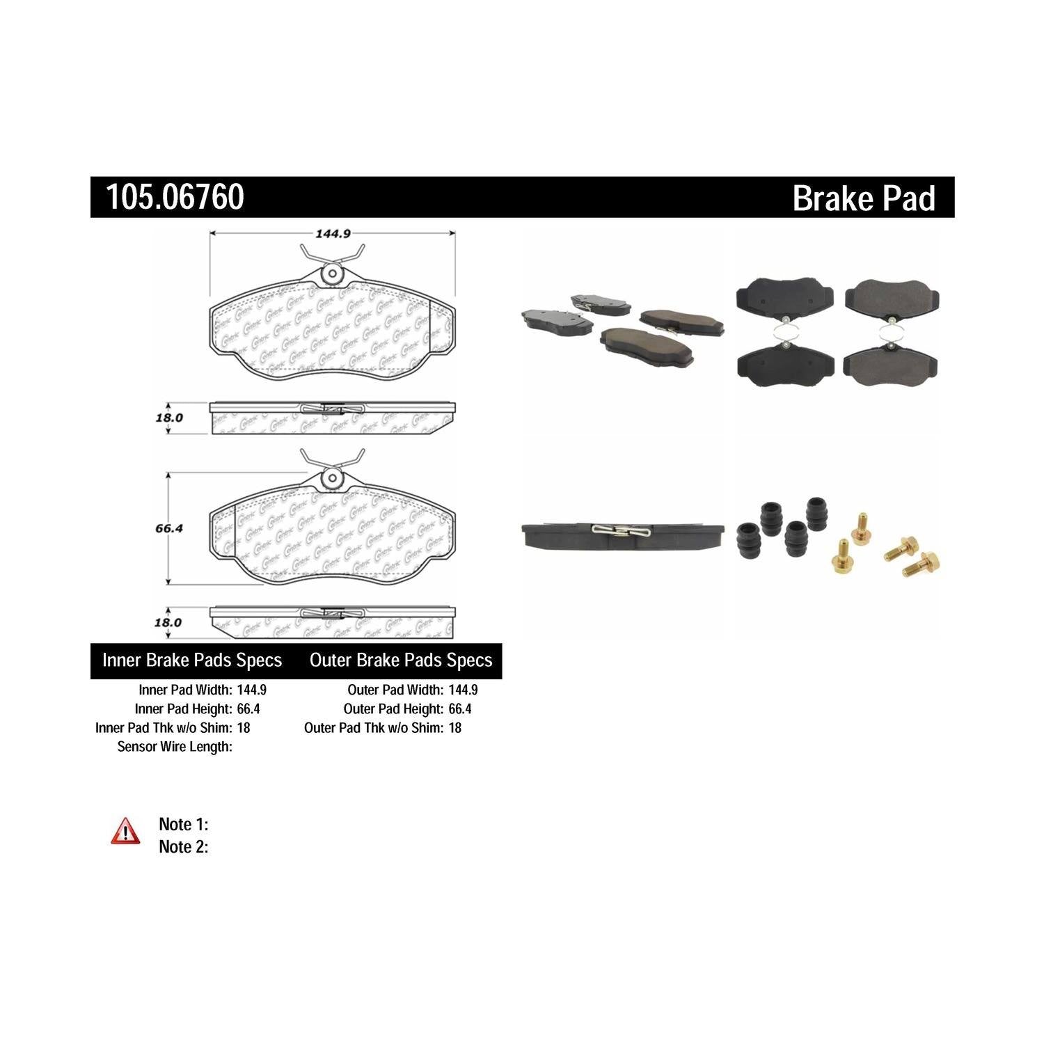 posi quiet ceramic brake pads with hardware  frsport 105.06760