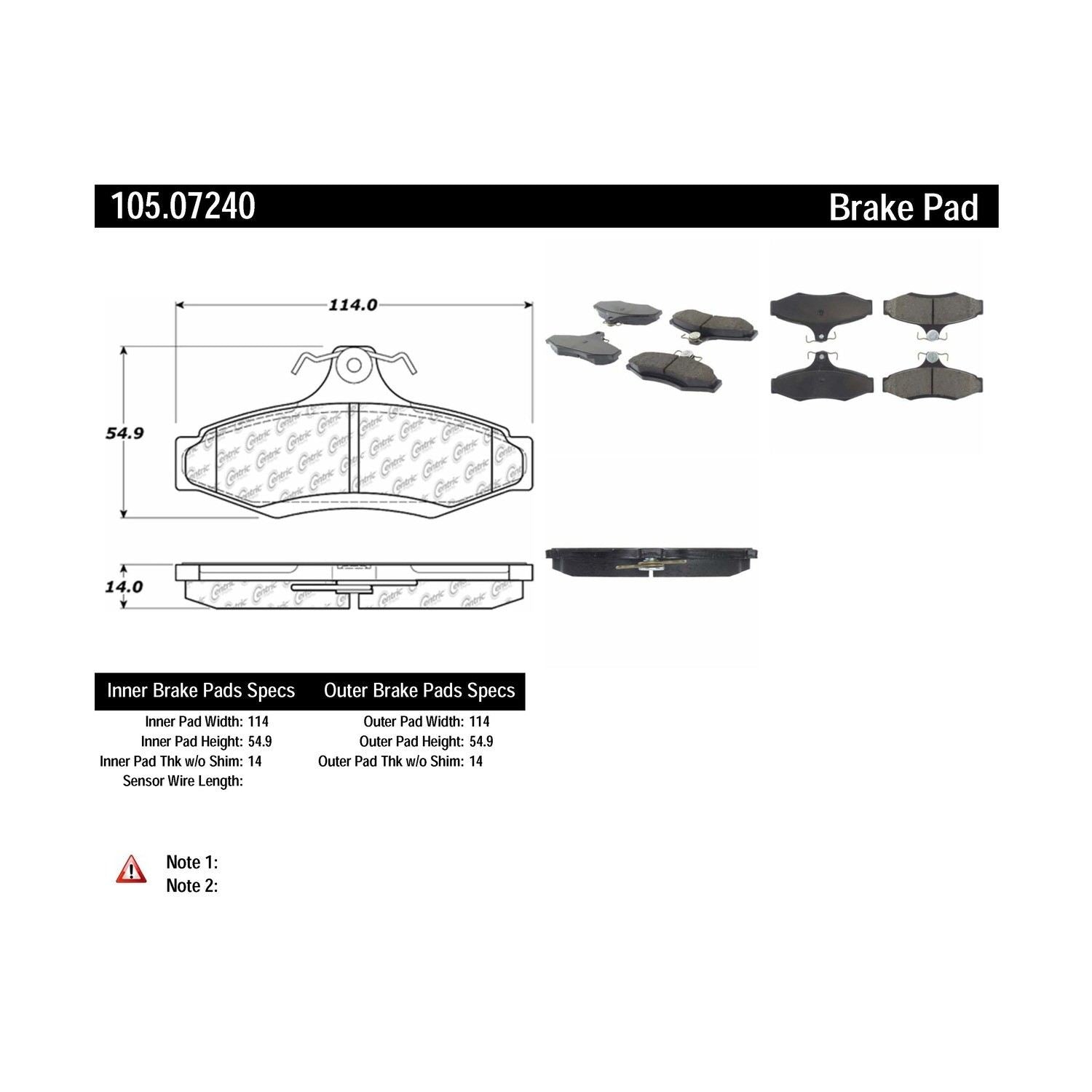 posi quiet ceramic brake pads  frsport 105.07240