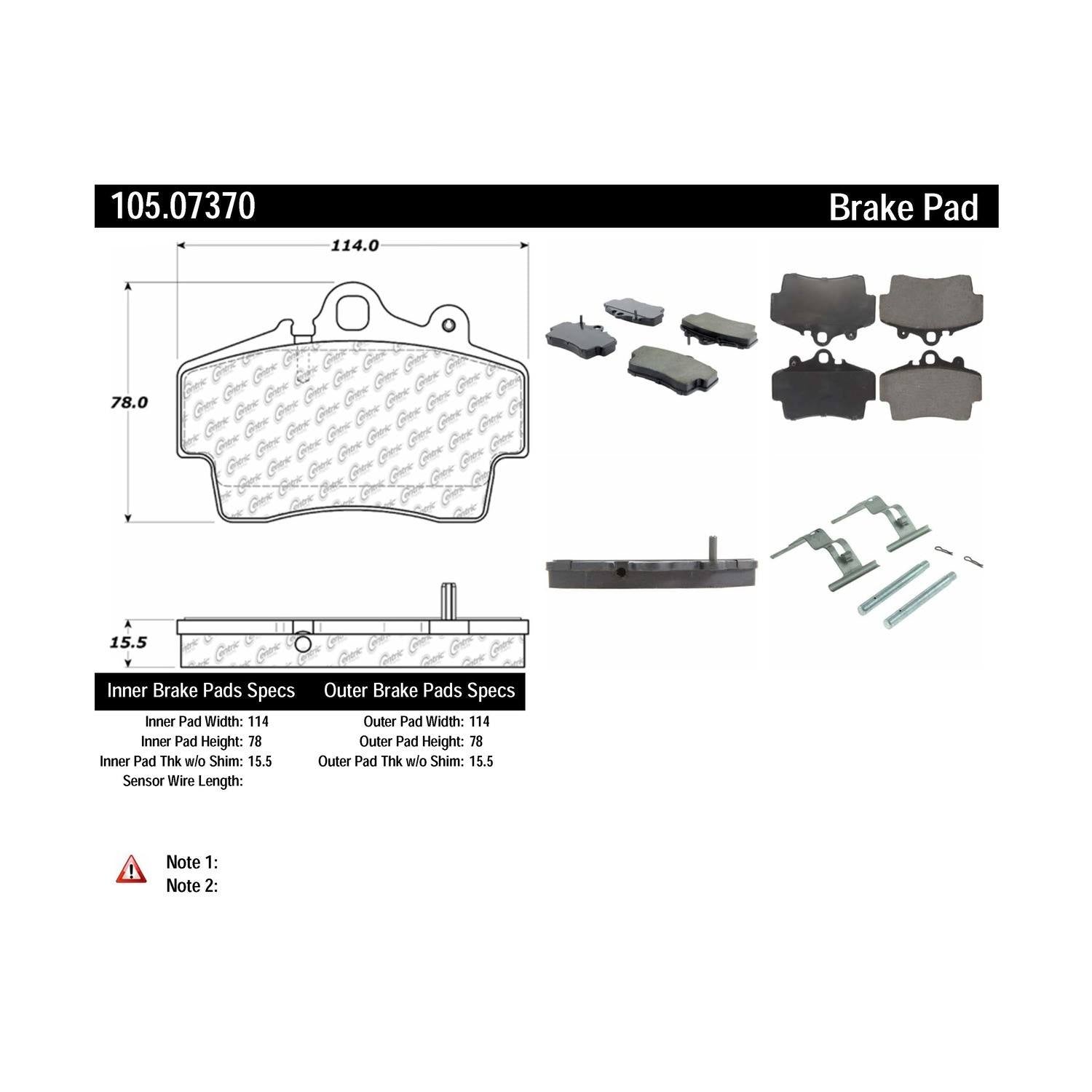 posi quiet ceramic brake pads with hardware  frsport 105.07370