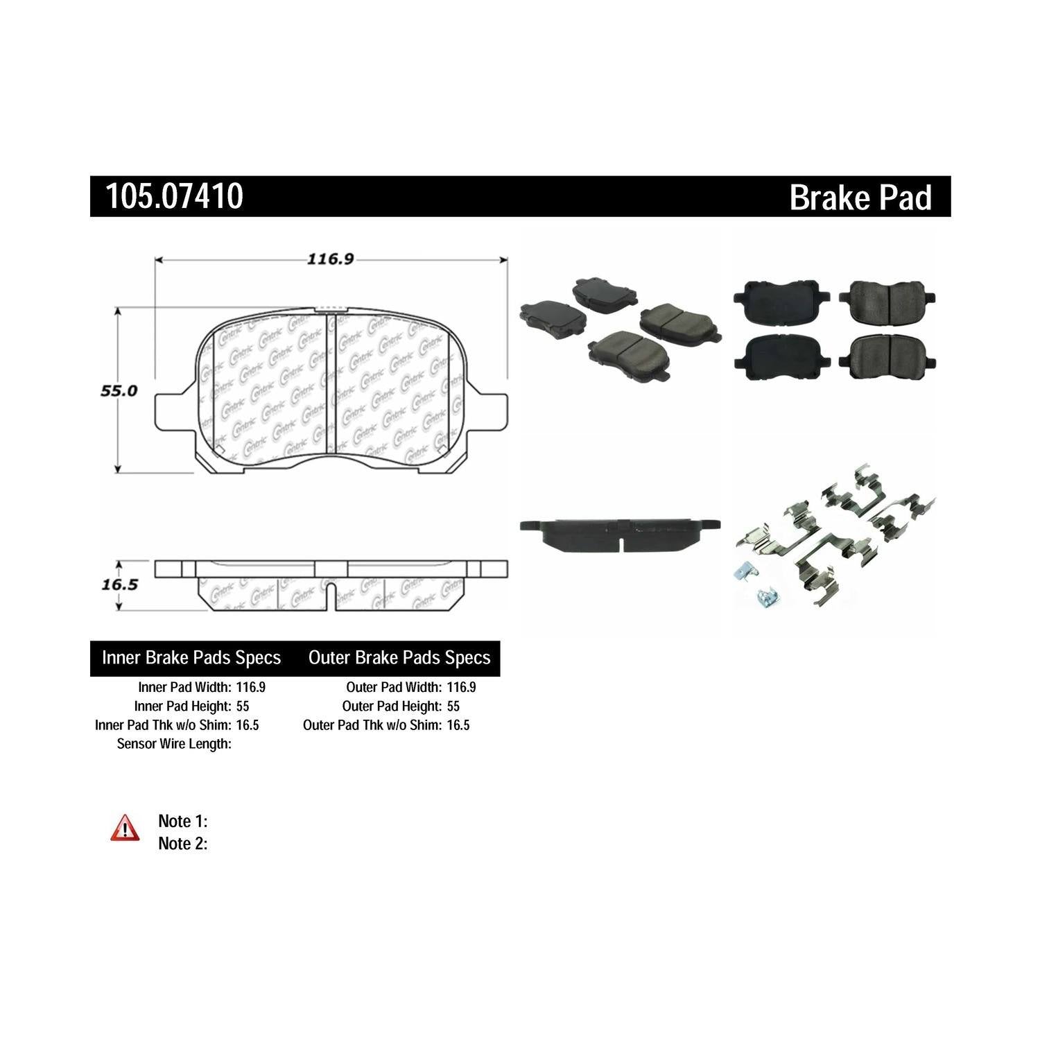 posi quiet ceramic brake pads with hardware  frsport 105.07410