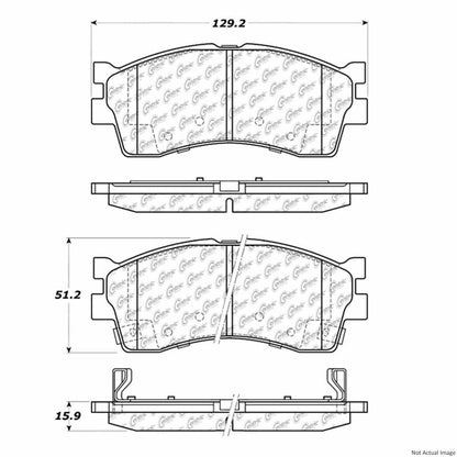 Stoptech Centric Posi-Quiet Ceramic Brake Pads w/Hardware - Front 105.08890