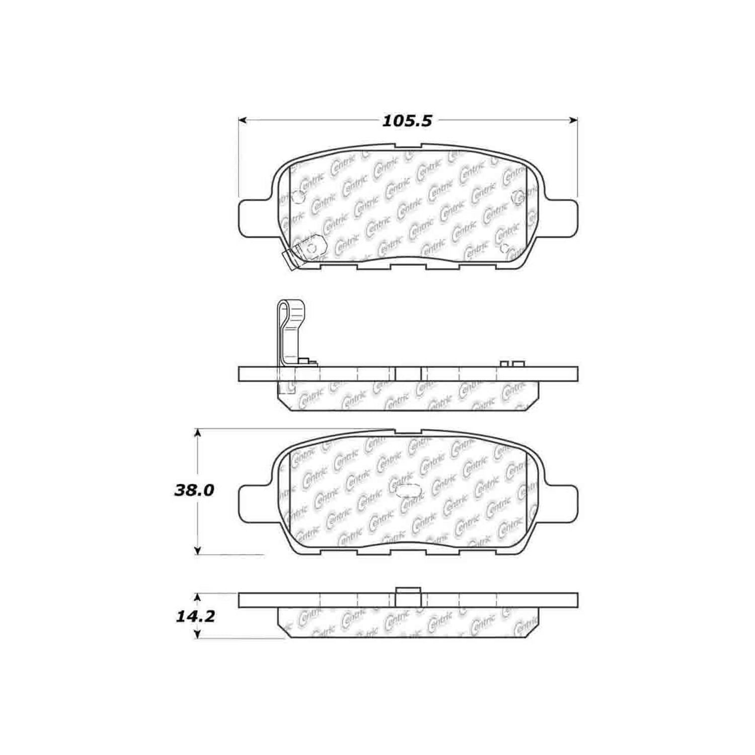 posi quiet ceramic brake pads with hardware  frsport 105.09052