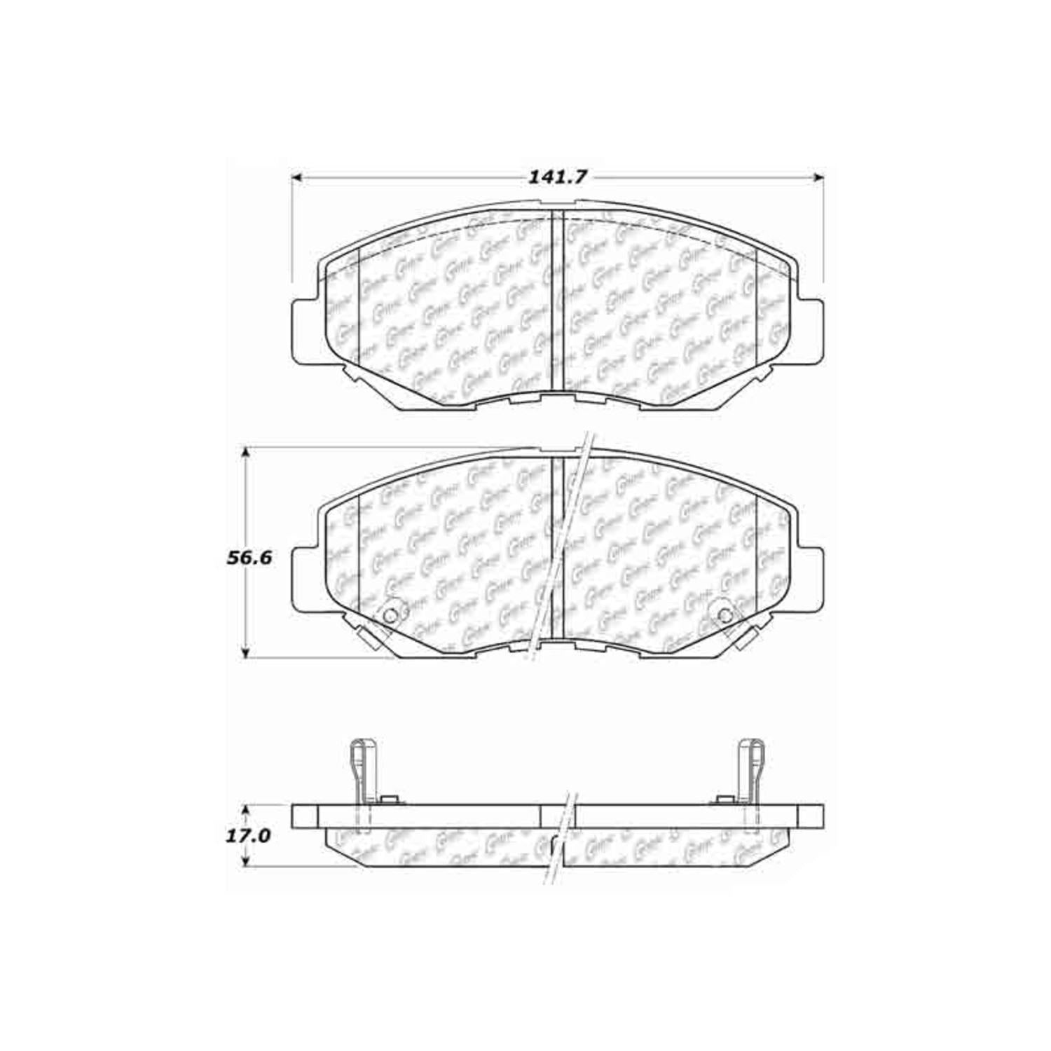 posi quiet ceramic brake pads with hardware  frsport 105.09142