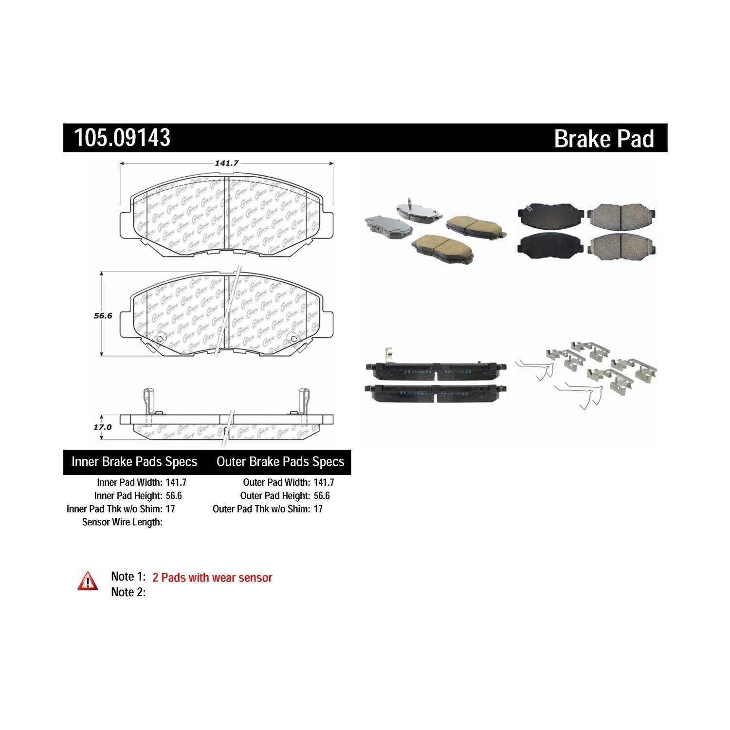 posi quiet ceramic brake pads with hardware  frsport 105.09143