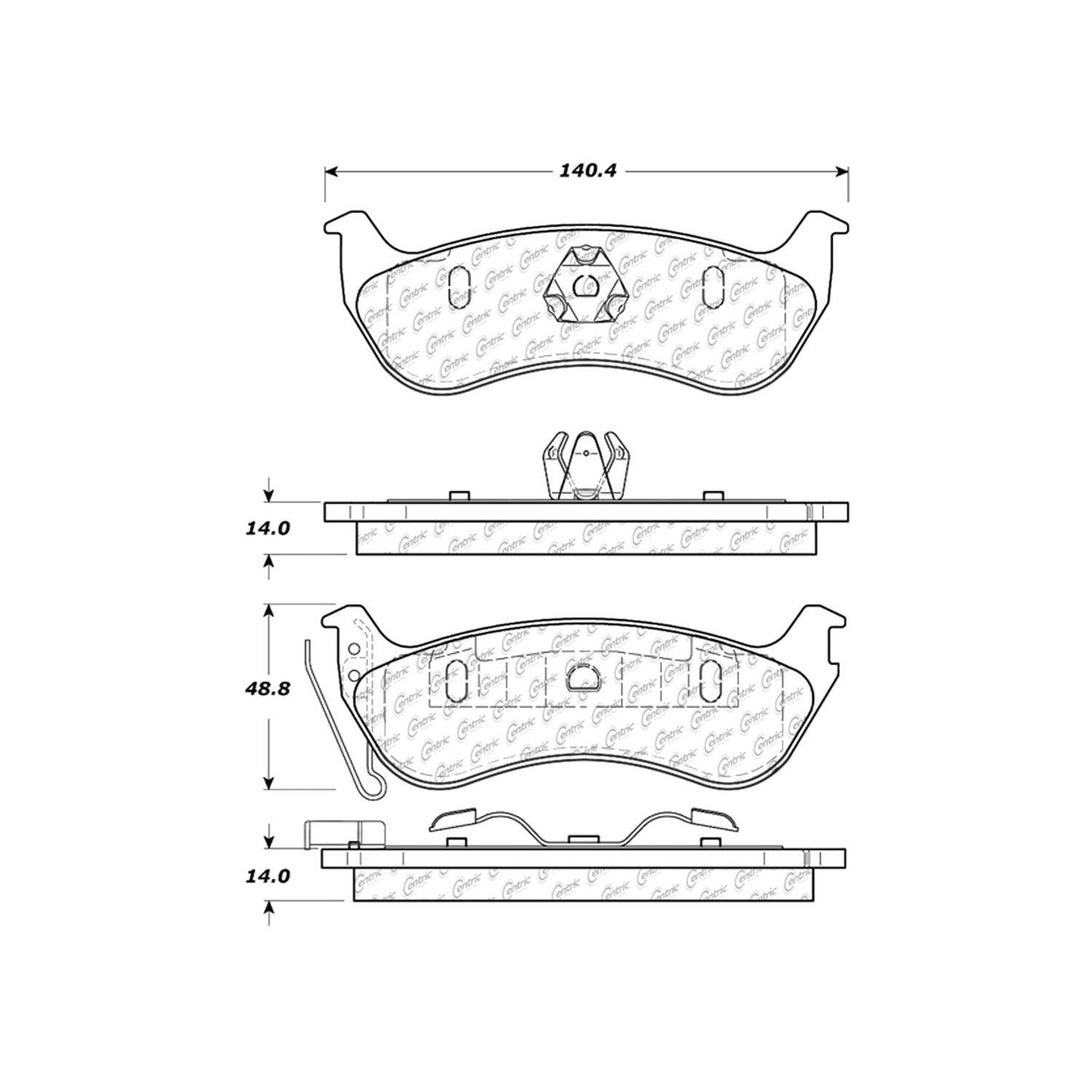 posi quiet ceramic brake pads with hardware  frsport 105.09640