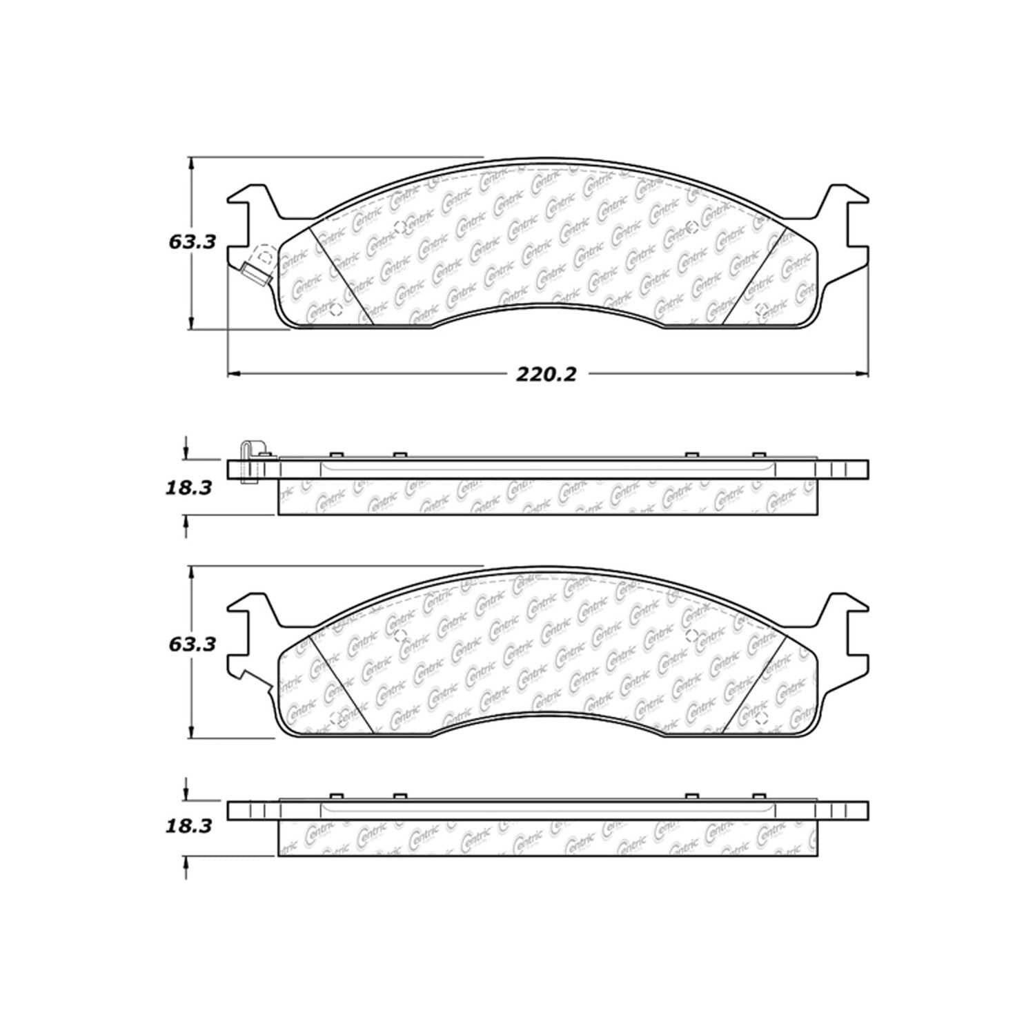 posi quiet ceramic brake pads with hardware  frsport 105.09650