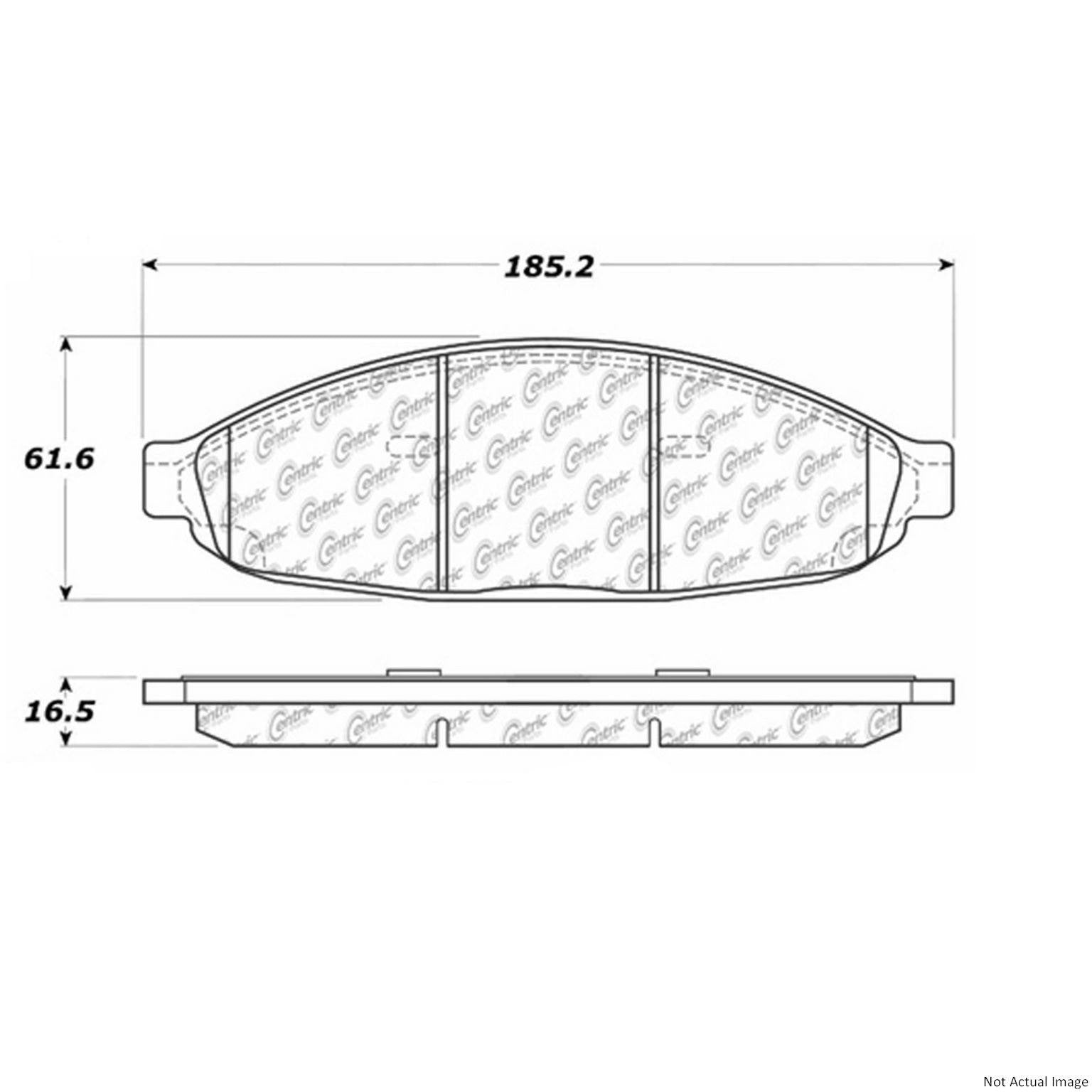 Posi Quiet Ceramic Brake Pads with Hardware  top view frsport 105.09970