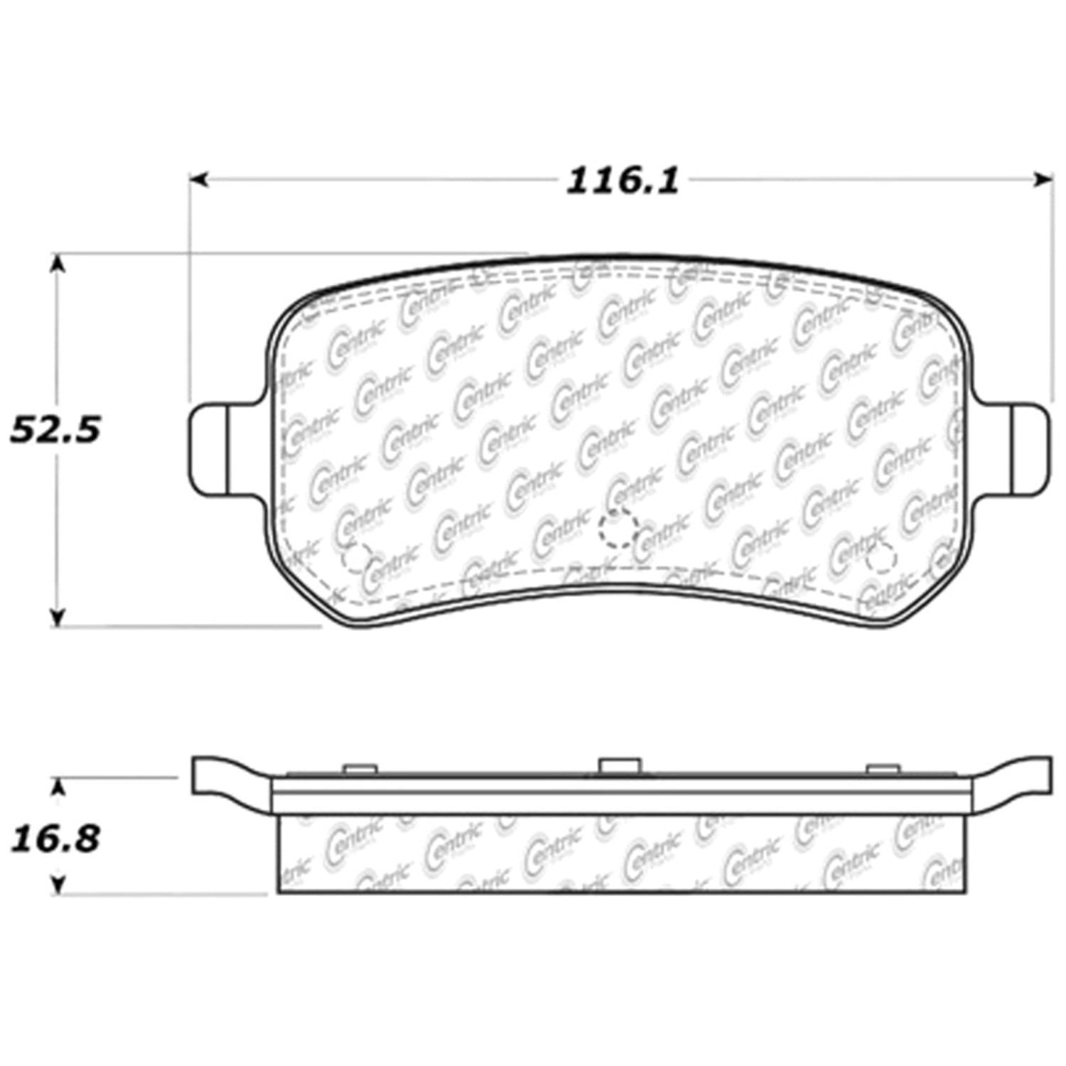 posi quiet ceramic brake pads with hardware  frsport 105.10210