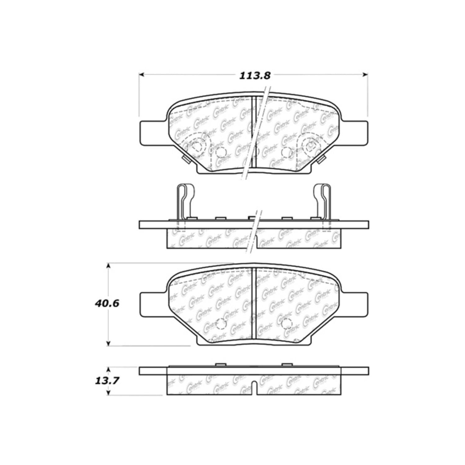 posi quiet ceramic brake pads with hardware  frsport 105.10330