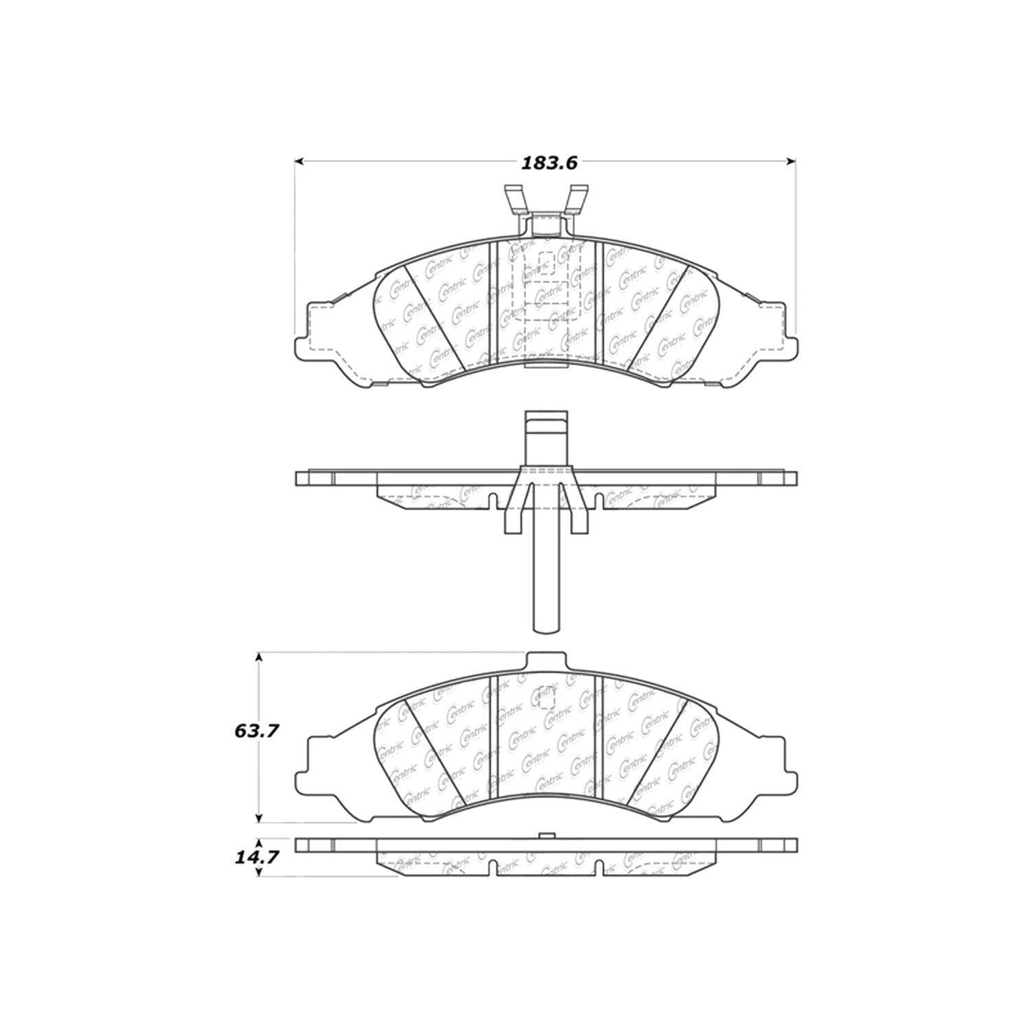 posi quiet ceramic brake pads with hardware  frsport 105.10430