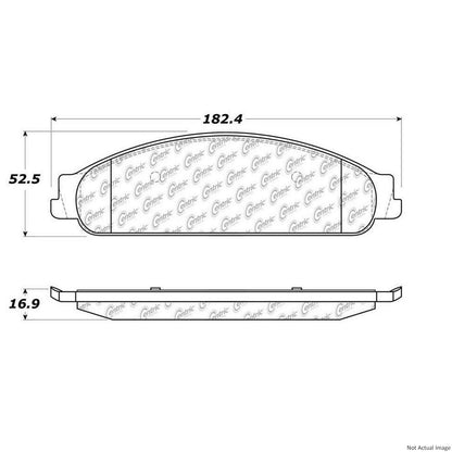 Stoptech Centric Posi-Quiet Ceramic Brake Pads w/Shims & Hardware - Front 105.10700
