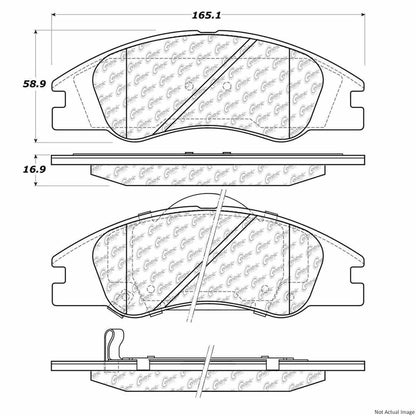 Stoptech Centric Posi-Quiet Ceramic Brake Pads w/Shims & Hardware - Front 105.10740