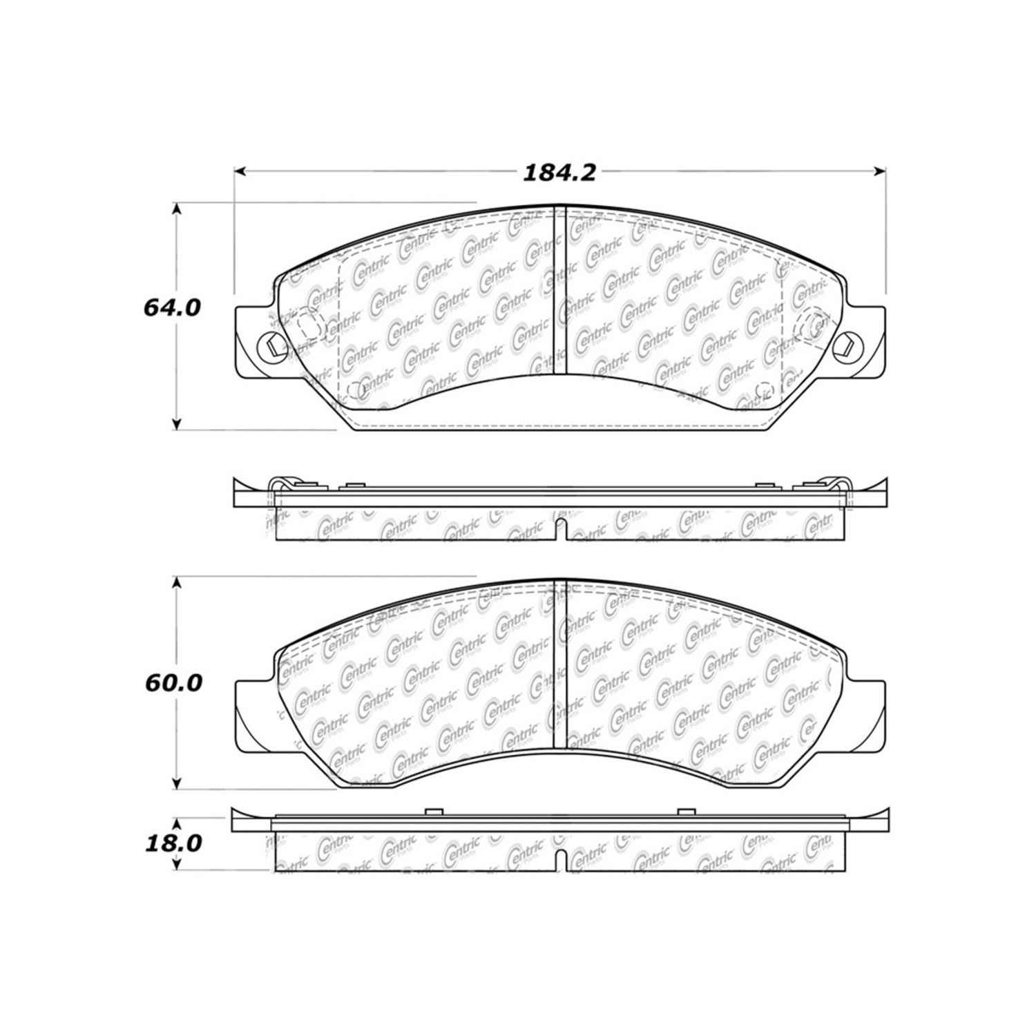 posi quiet ceramic brake pads with hardware  frsport 105.10920