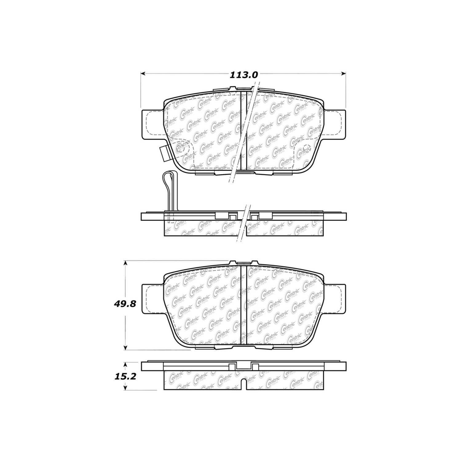 posi quiet ceramic brake pads with hardware  frsport 105.11030