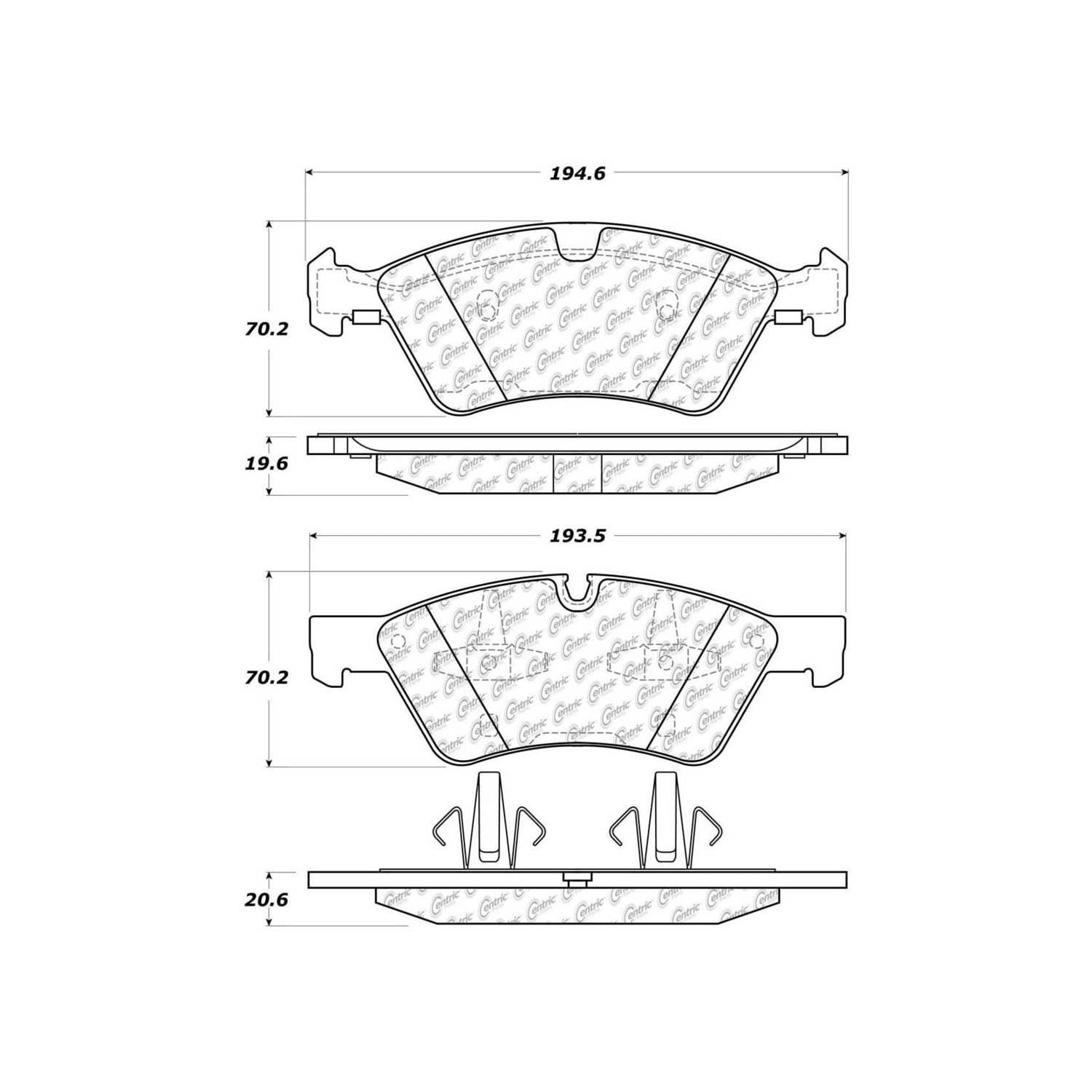 posi quiet ceramic brake pads with hardware  frsport 105.11230