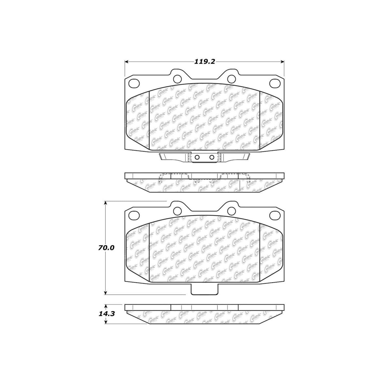 posi quiet ceramic brake pads with hardware  frsport 105.11820