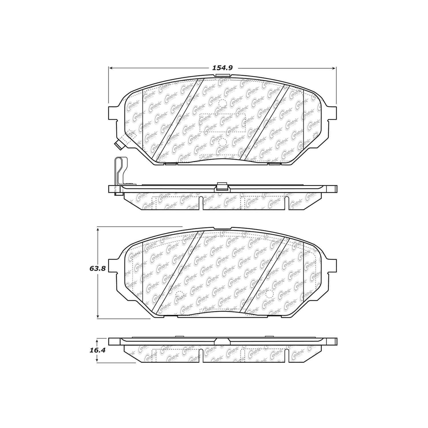 posi quiet ceramic brake pads with hardware  frsport 105.13010