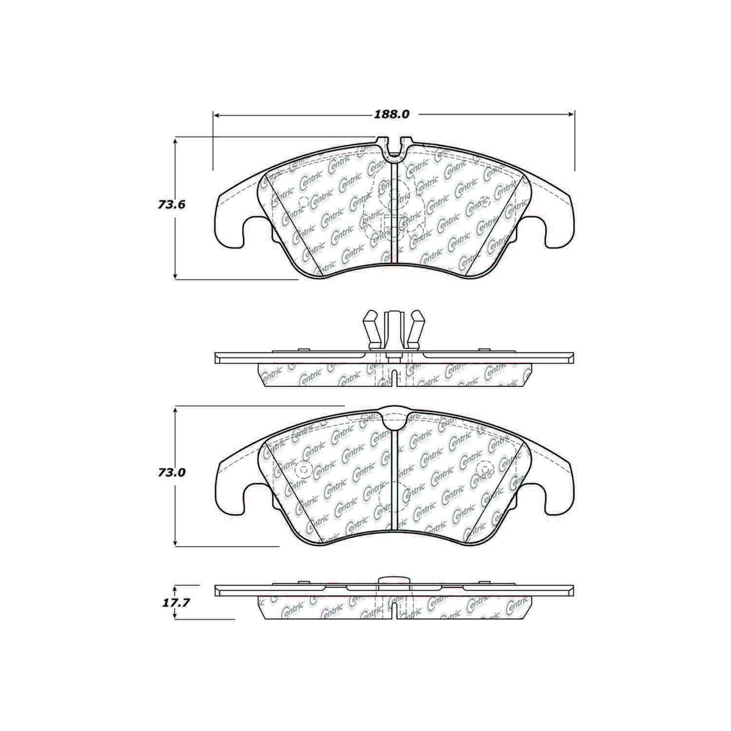 posi quiet ceramic brake pads with hardware  frsport 105.13220