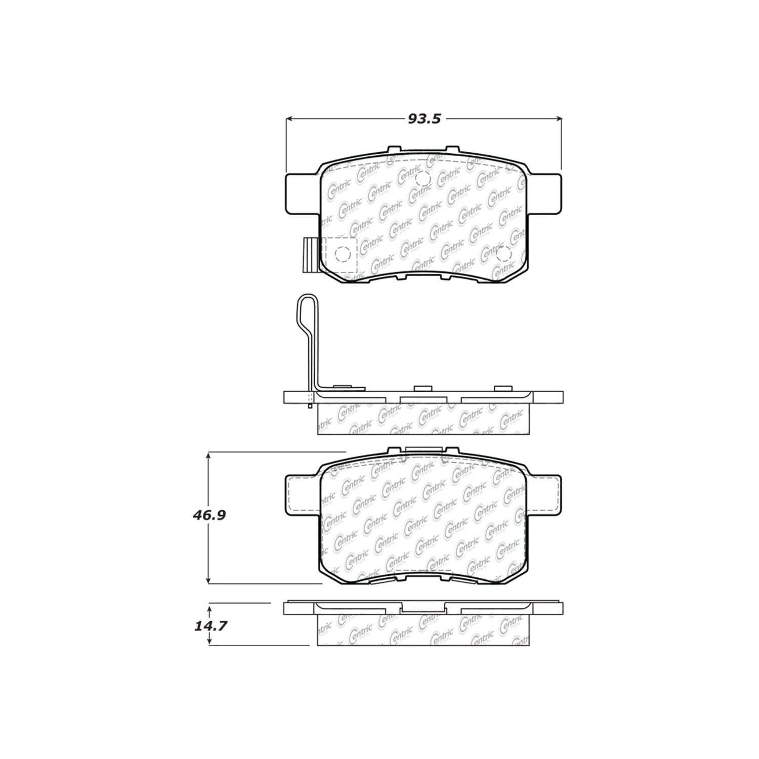 posi quiet ceramic brake pads with hardware  frsport 105.13360