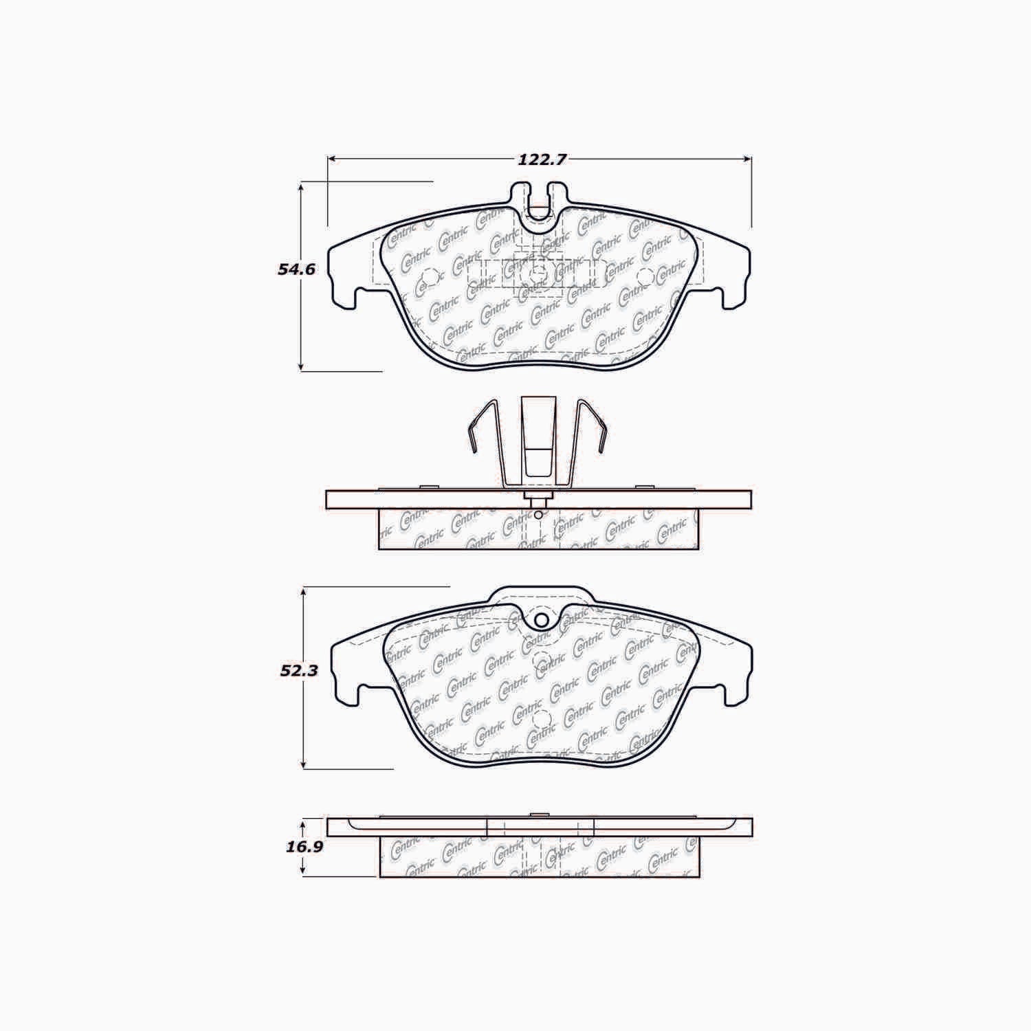 posi quiet ceramic brake pads with hardware  frsport 105.13411