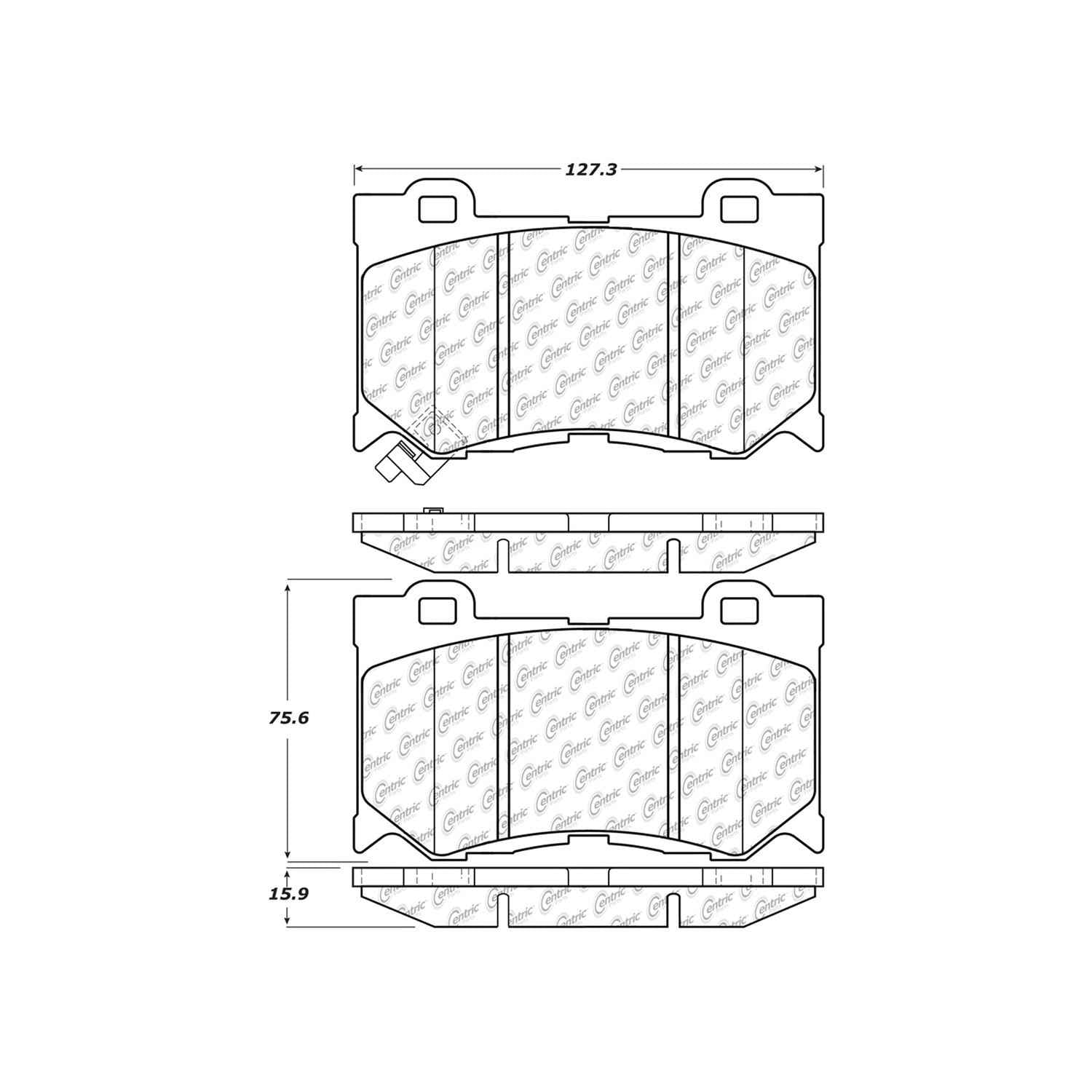 posi quiet ceramic brake pads with hardware  frsport 105.13460