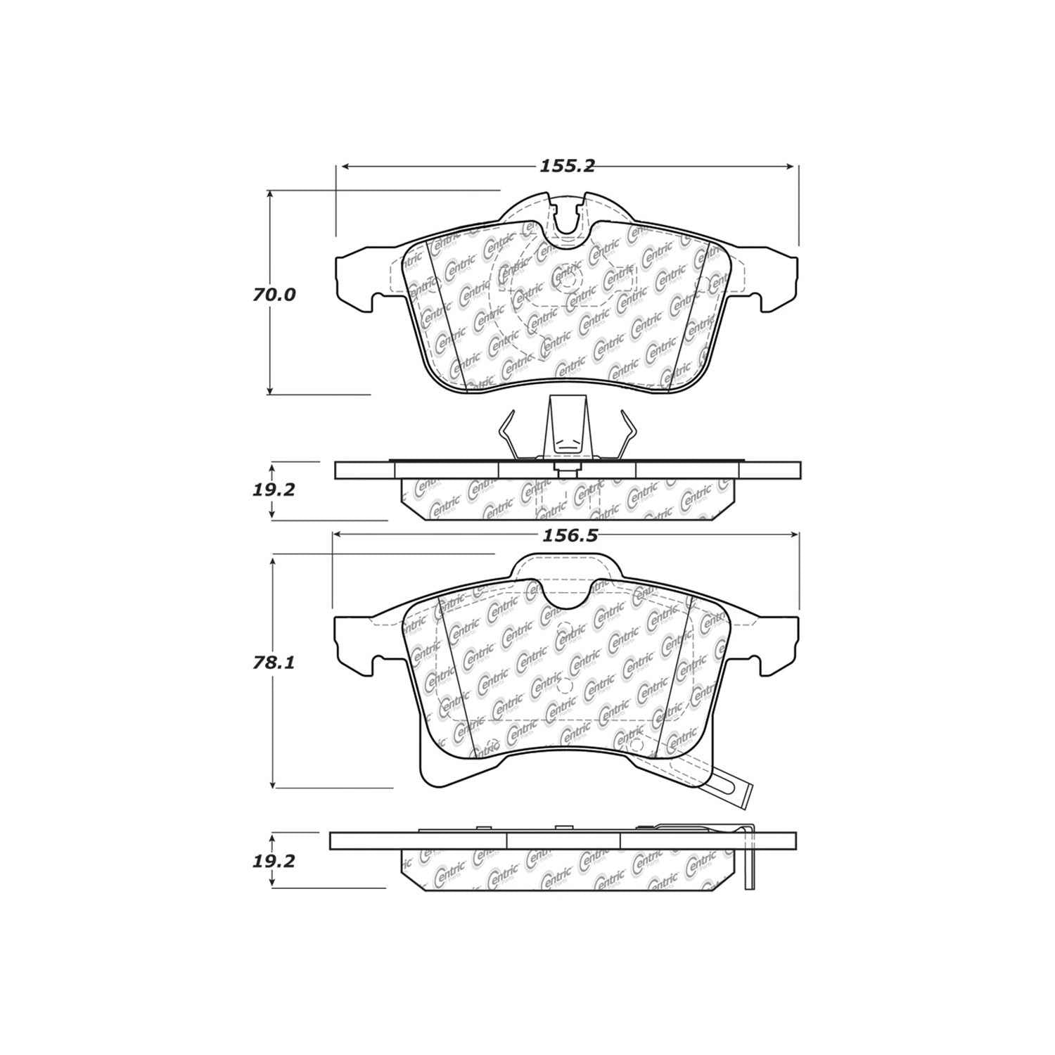 posi quiet ceramic brake pads with hardware  frsport 105.13610