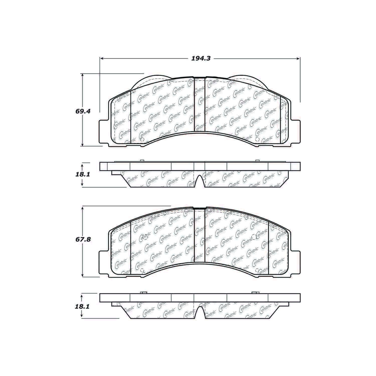 posi quiet ceramic brake pads with hardware  frsport 105.14140